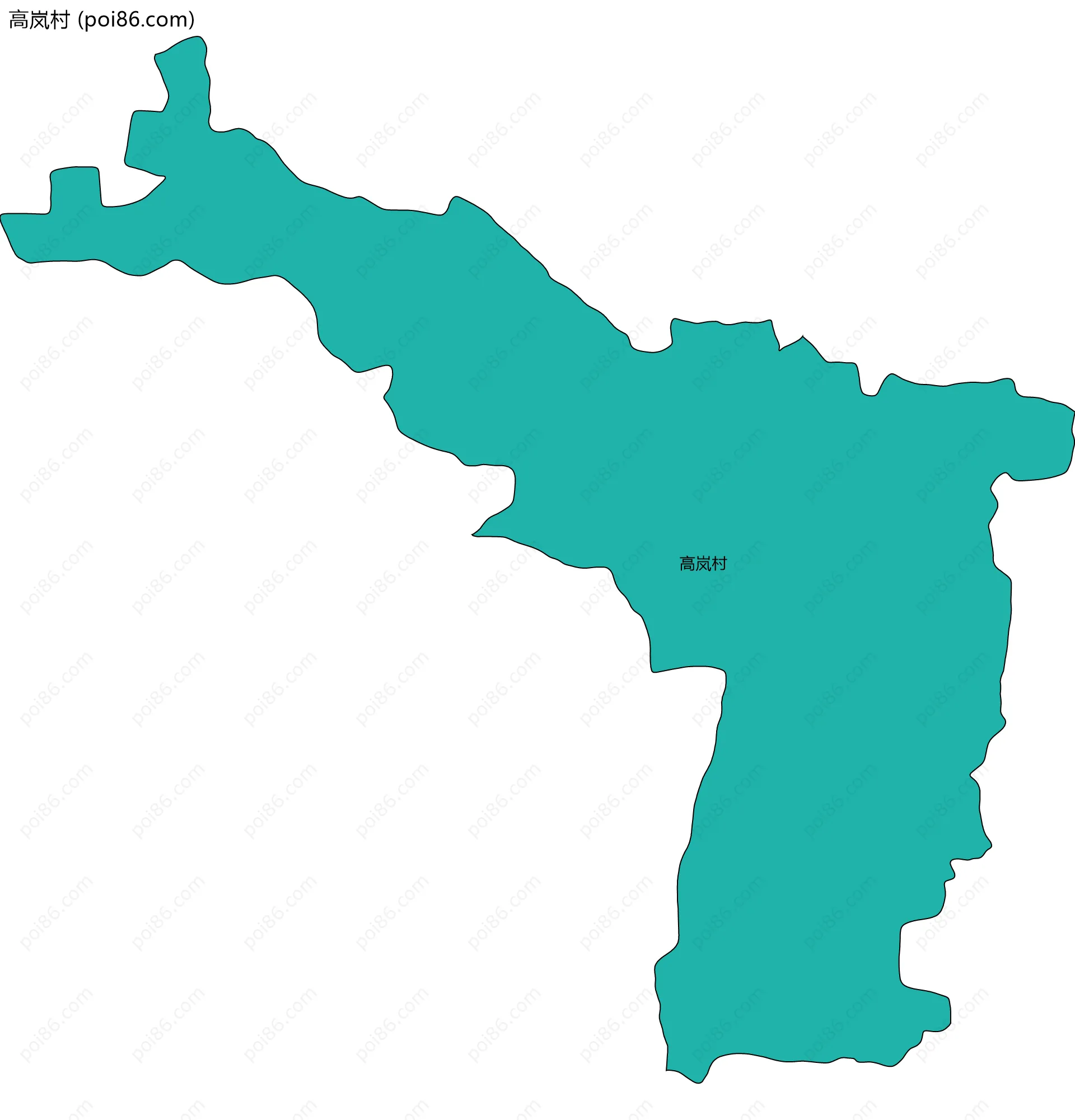 高岚村边界地图