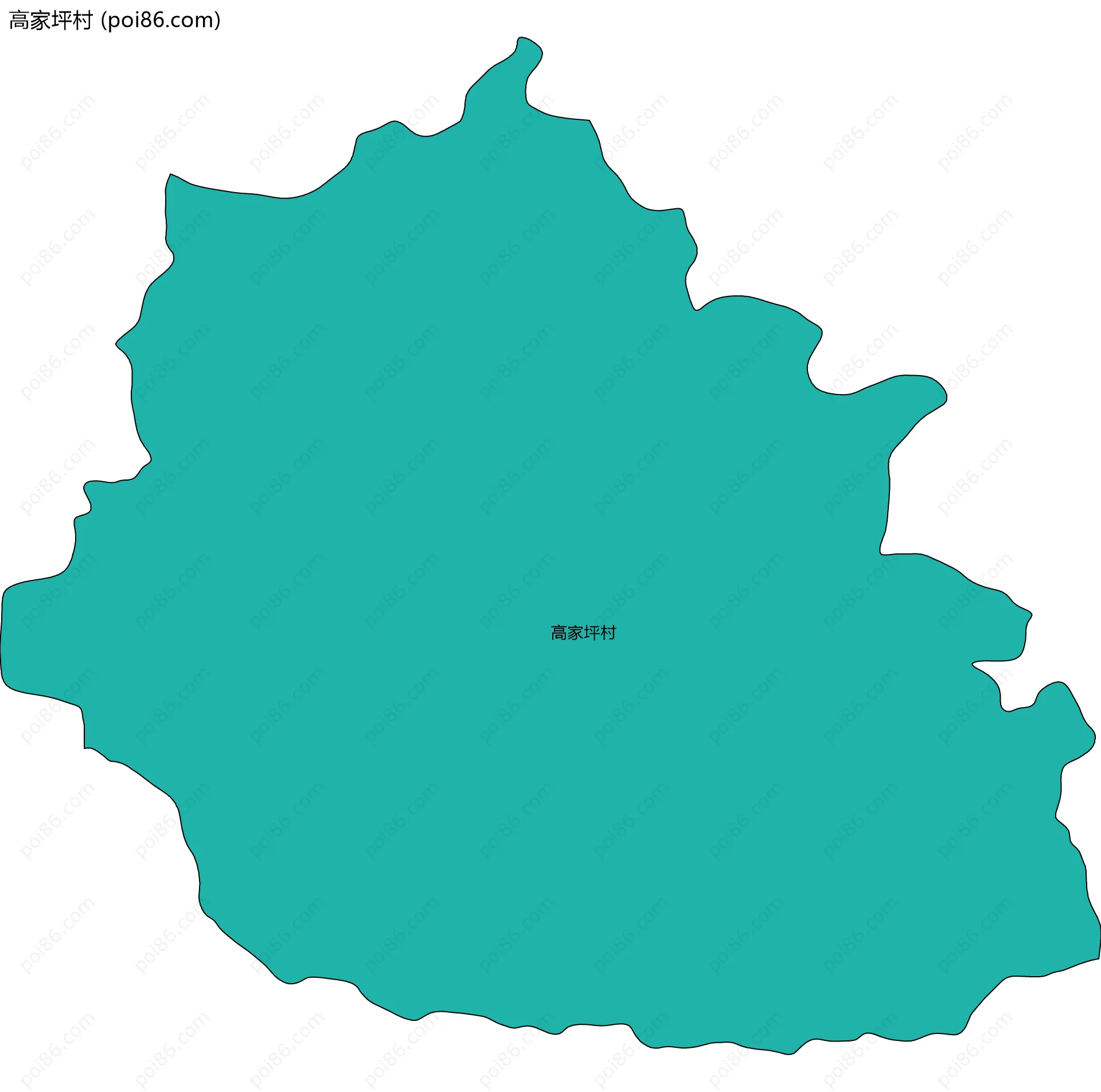 高家坪村边界地图