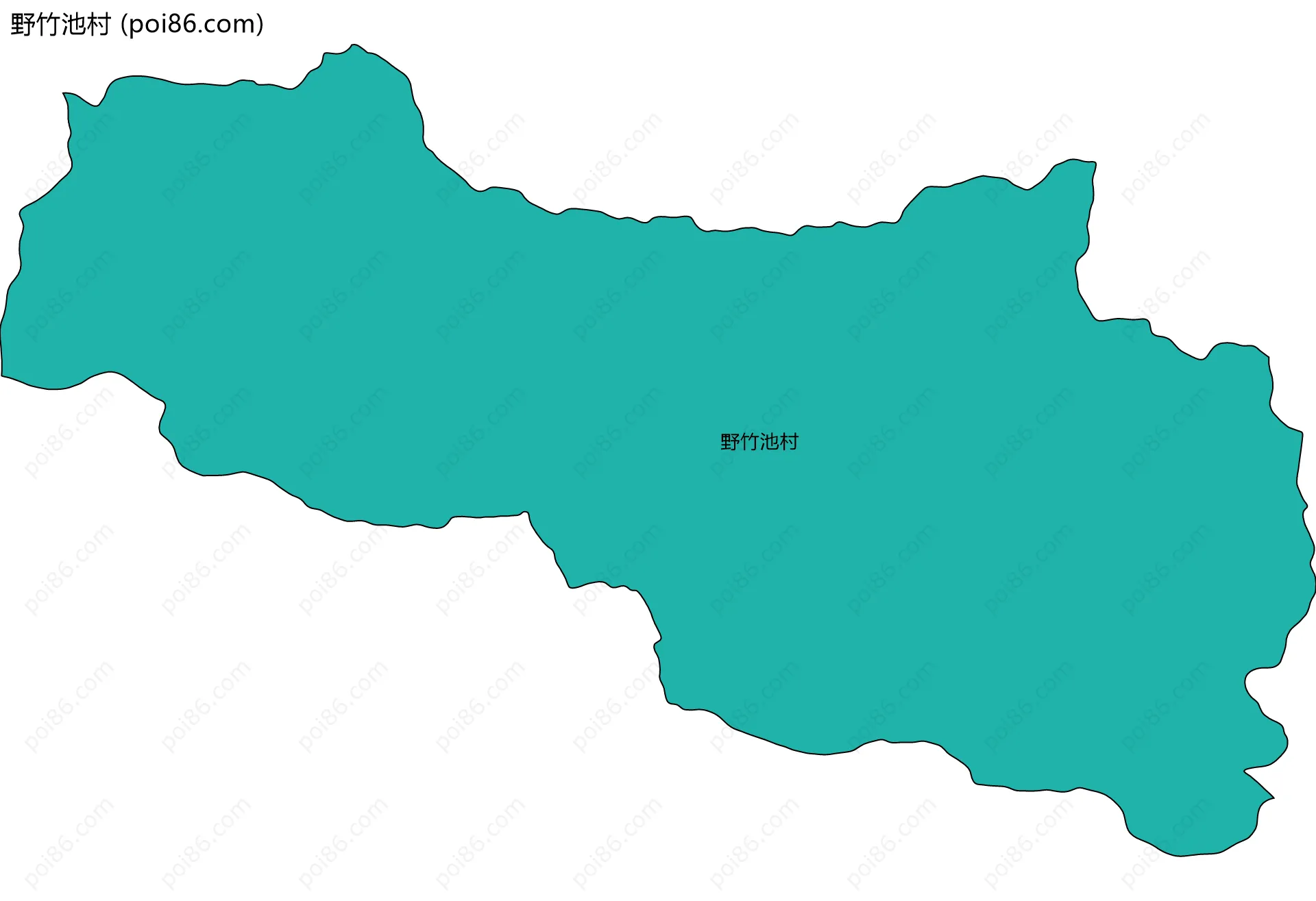 野竹池村边界地图