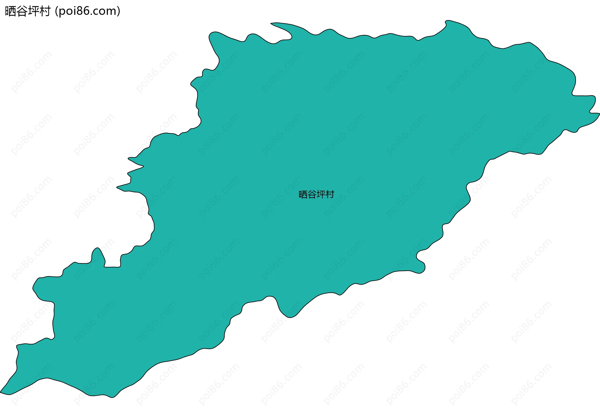 晒谷坪村边界地图