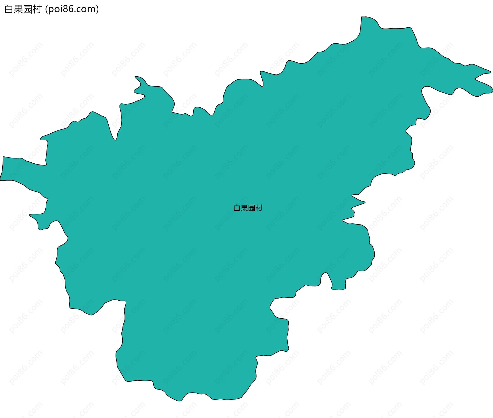 白果园村边界地图