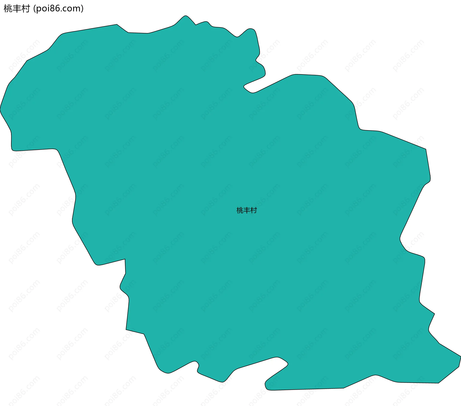 桃丰村边界地图