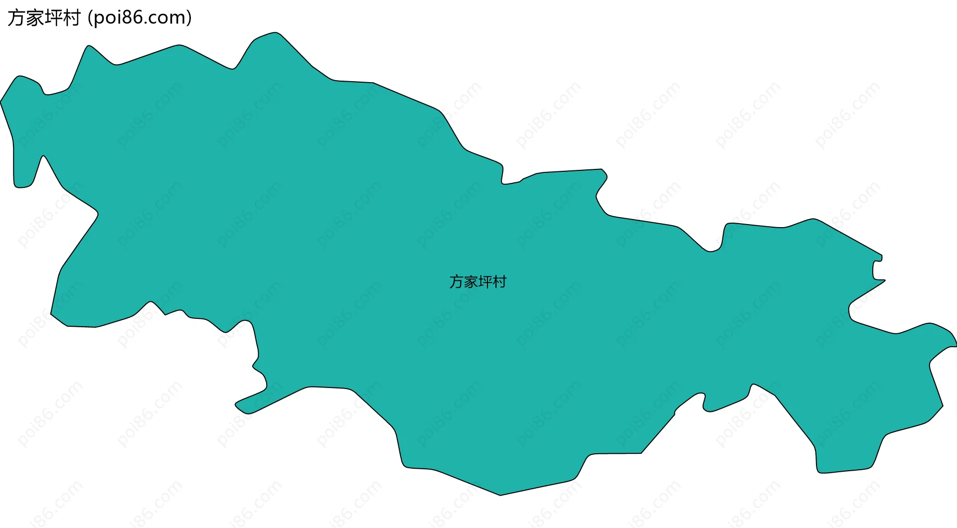 方家坪村边界地图