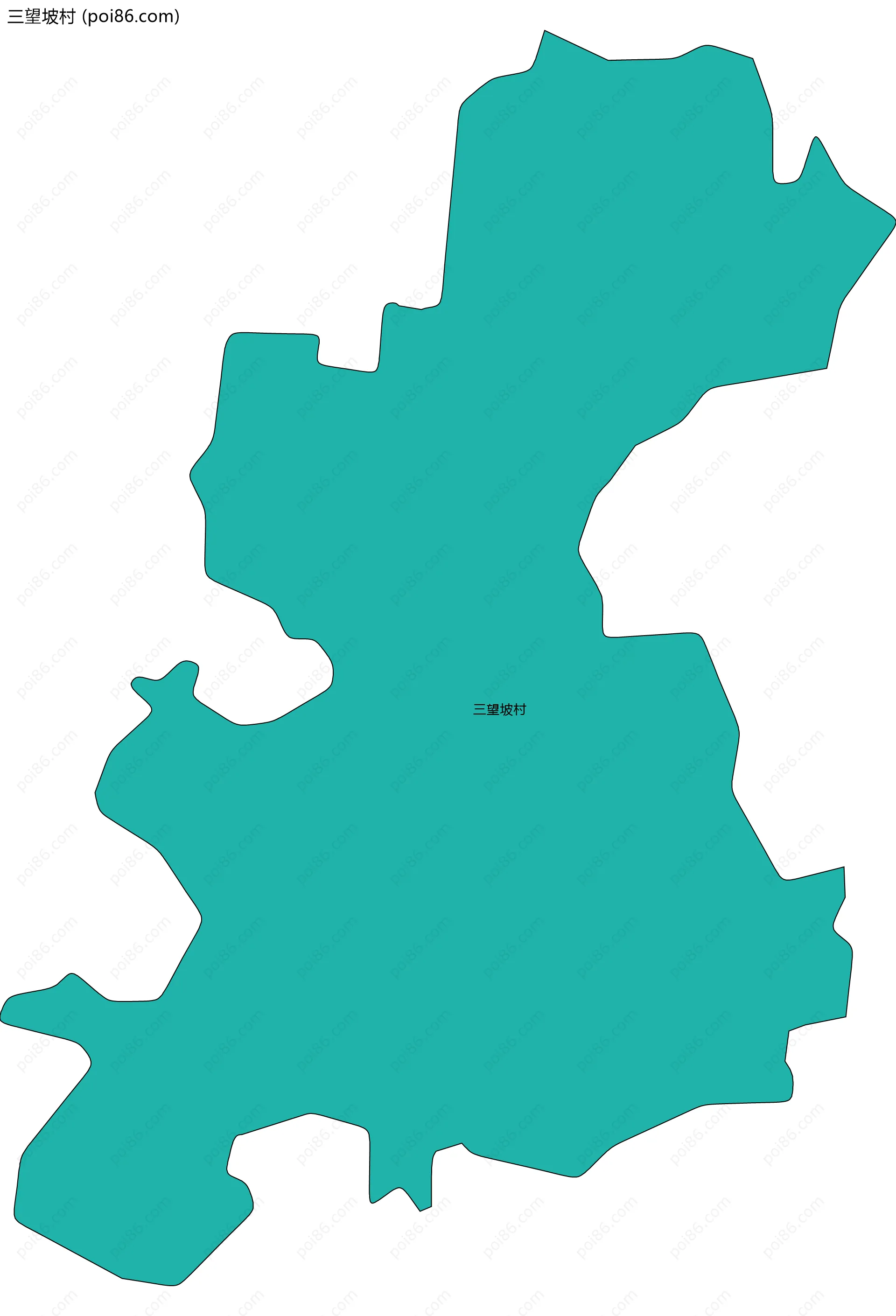 三望坡村边界地图