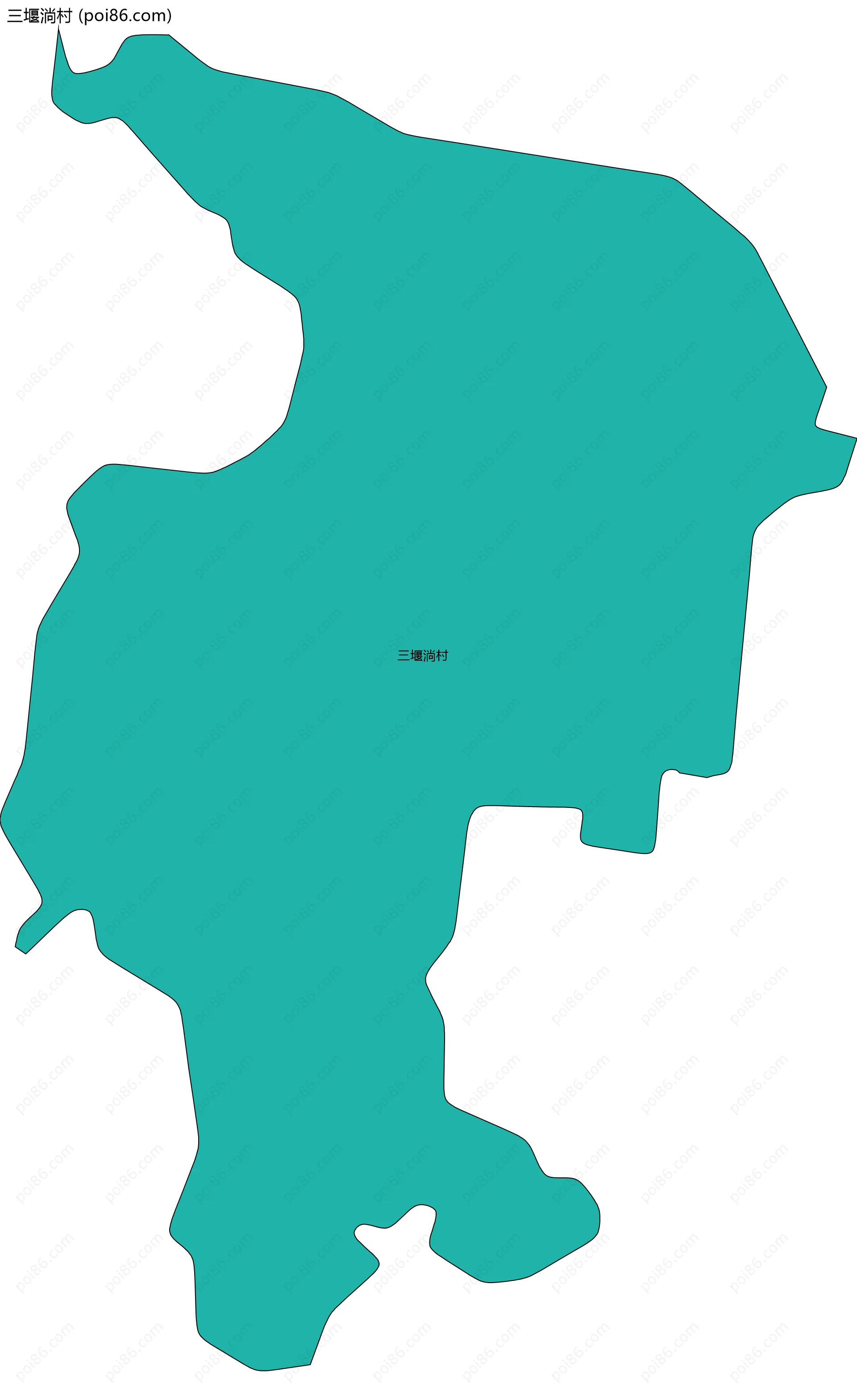 三堰淌村边界地图