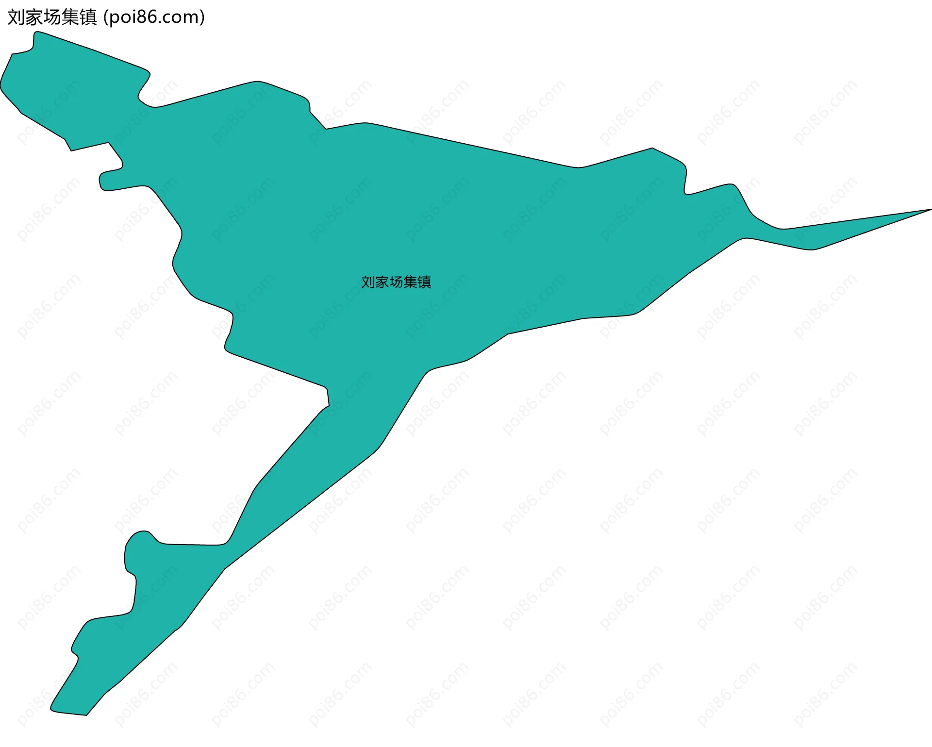 刘家场集镇边界地图