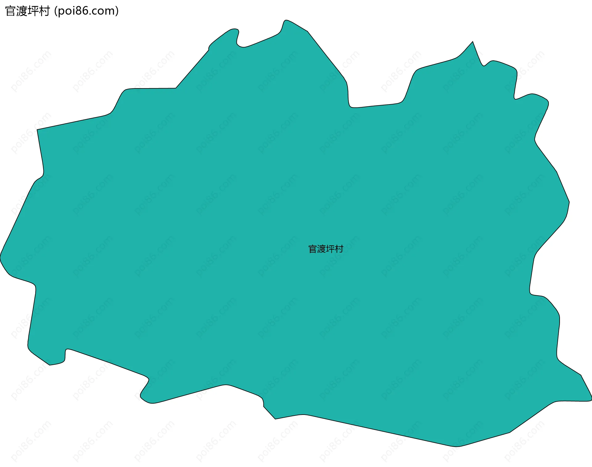 官渡坪村边界地图