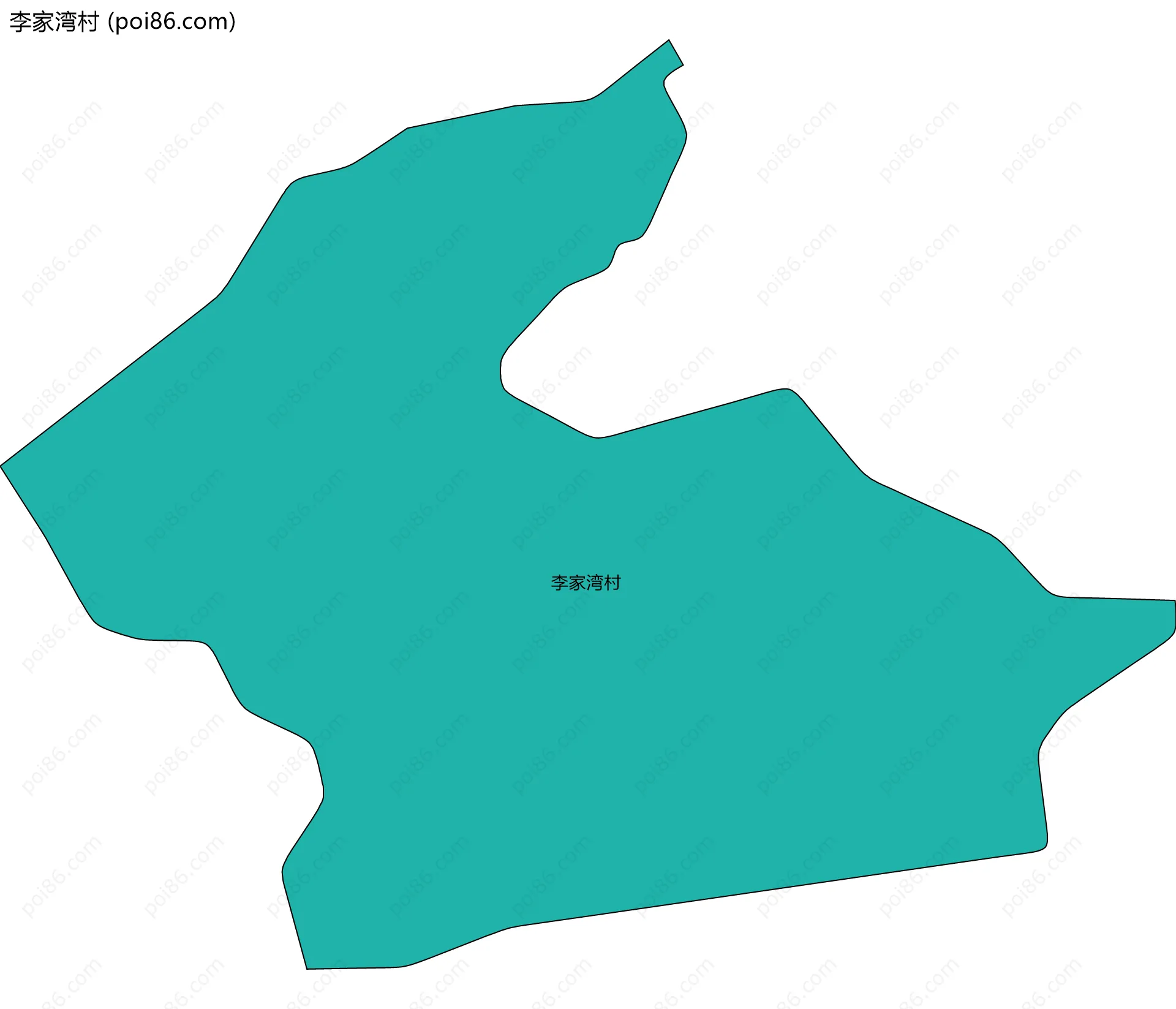 李家湾村边界地图