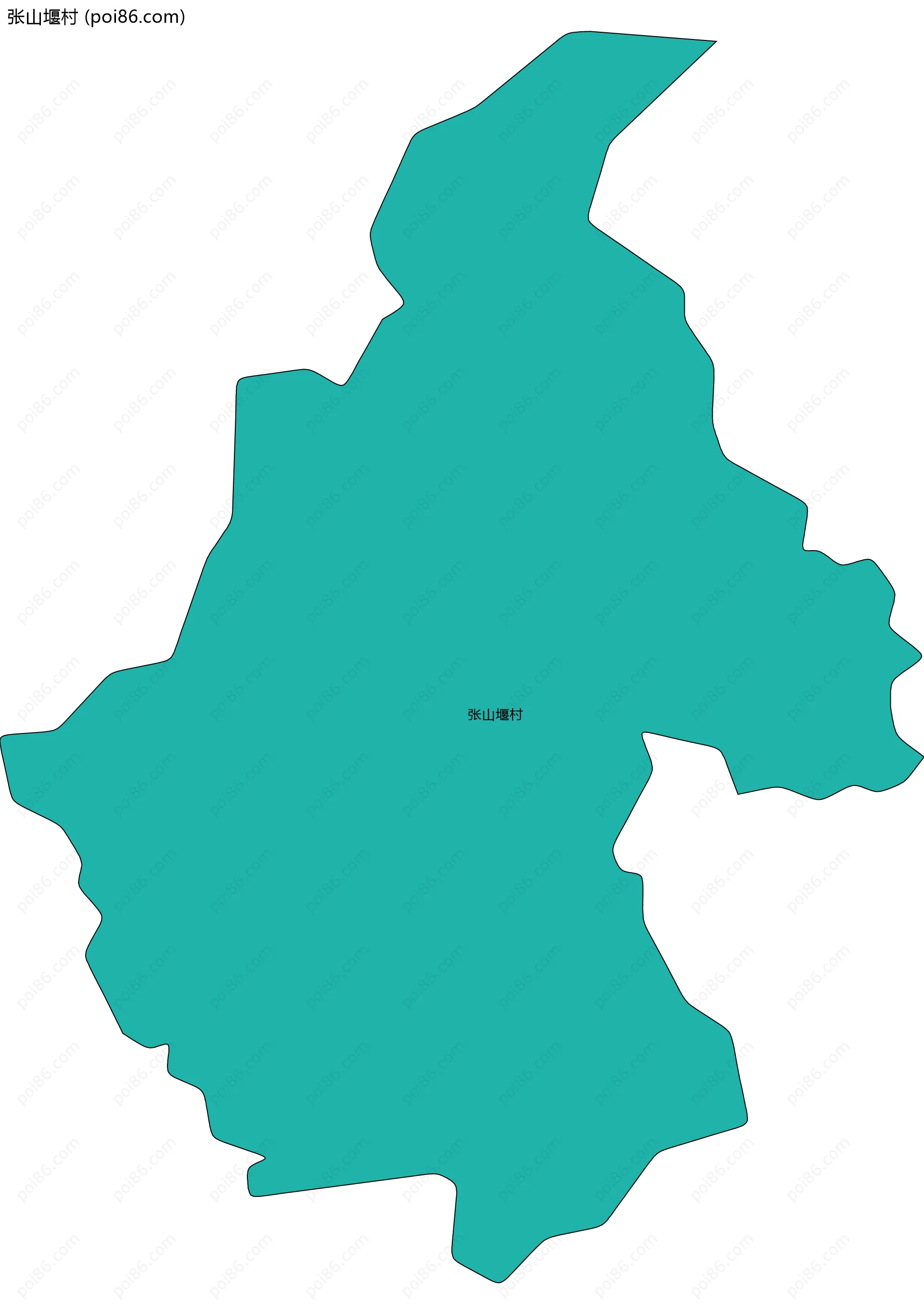 张山堰村边界地图