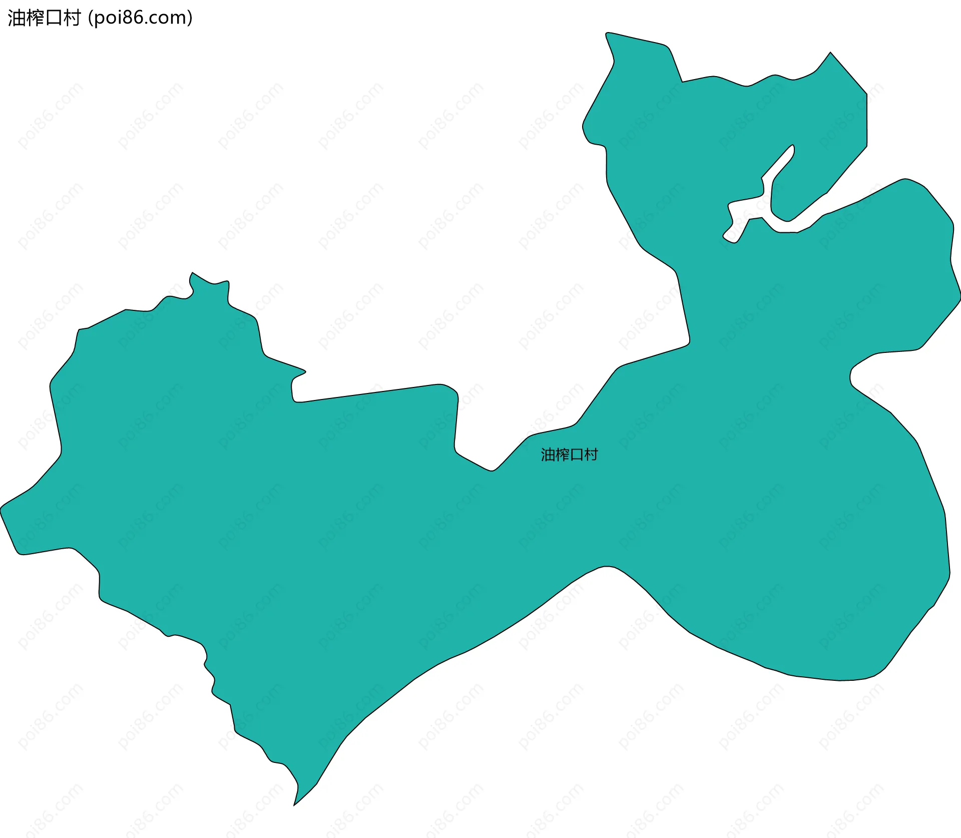 油榨口村边界地图