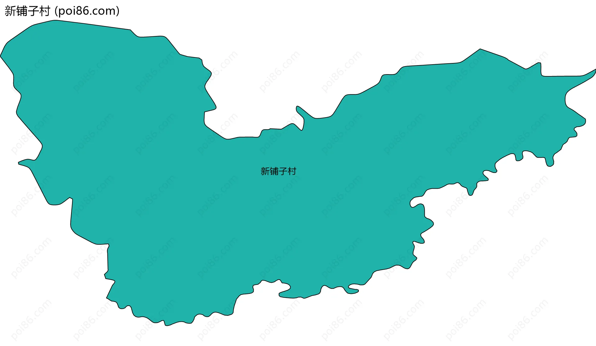 新铺子村边界地图