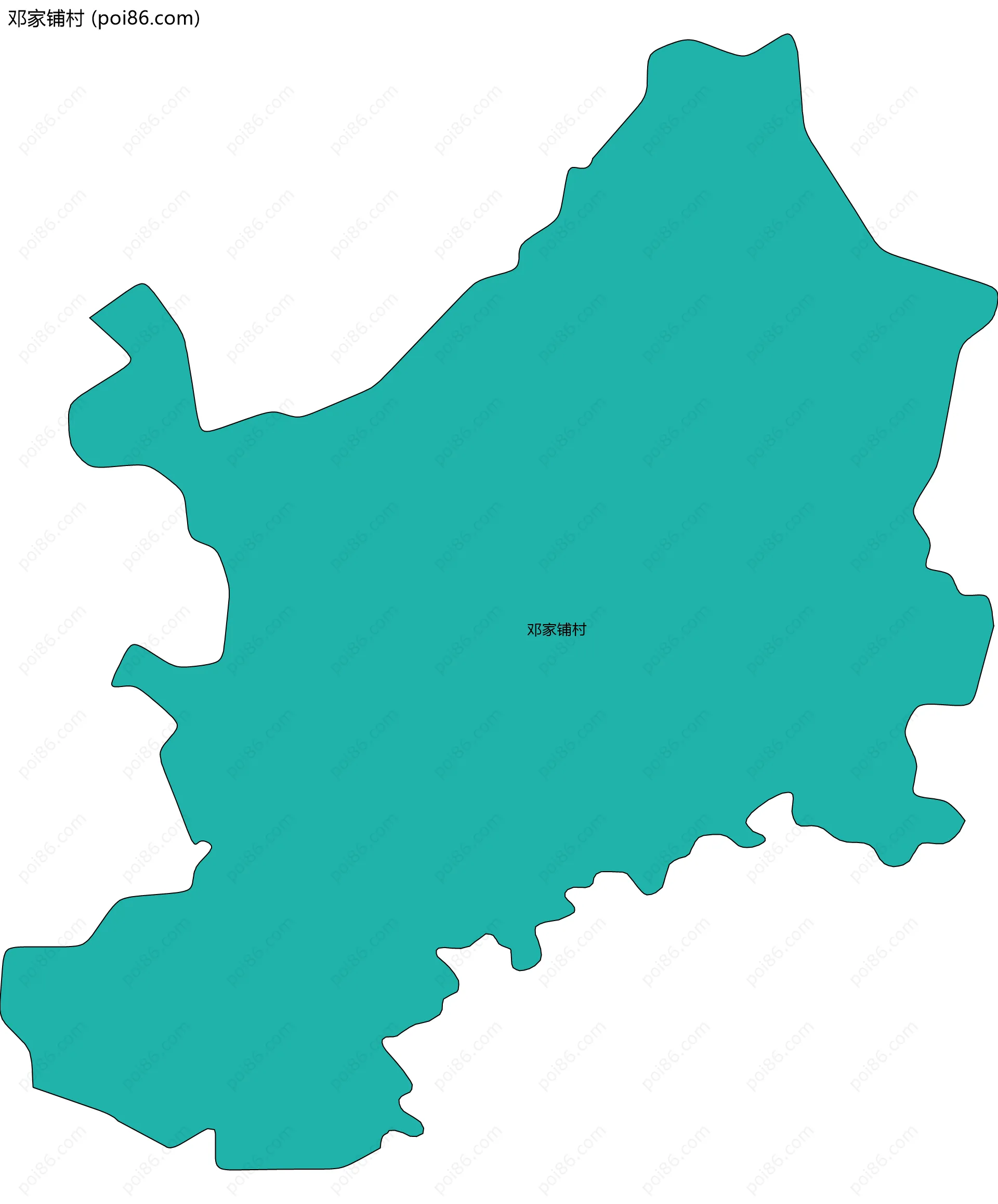 邓家铺村边界地图