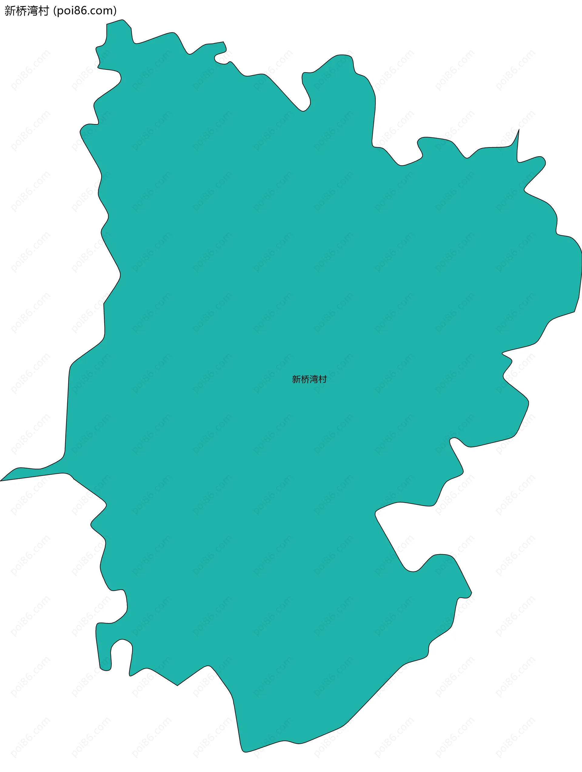 新桥湾村边界地图