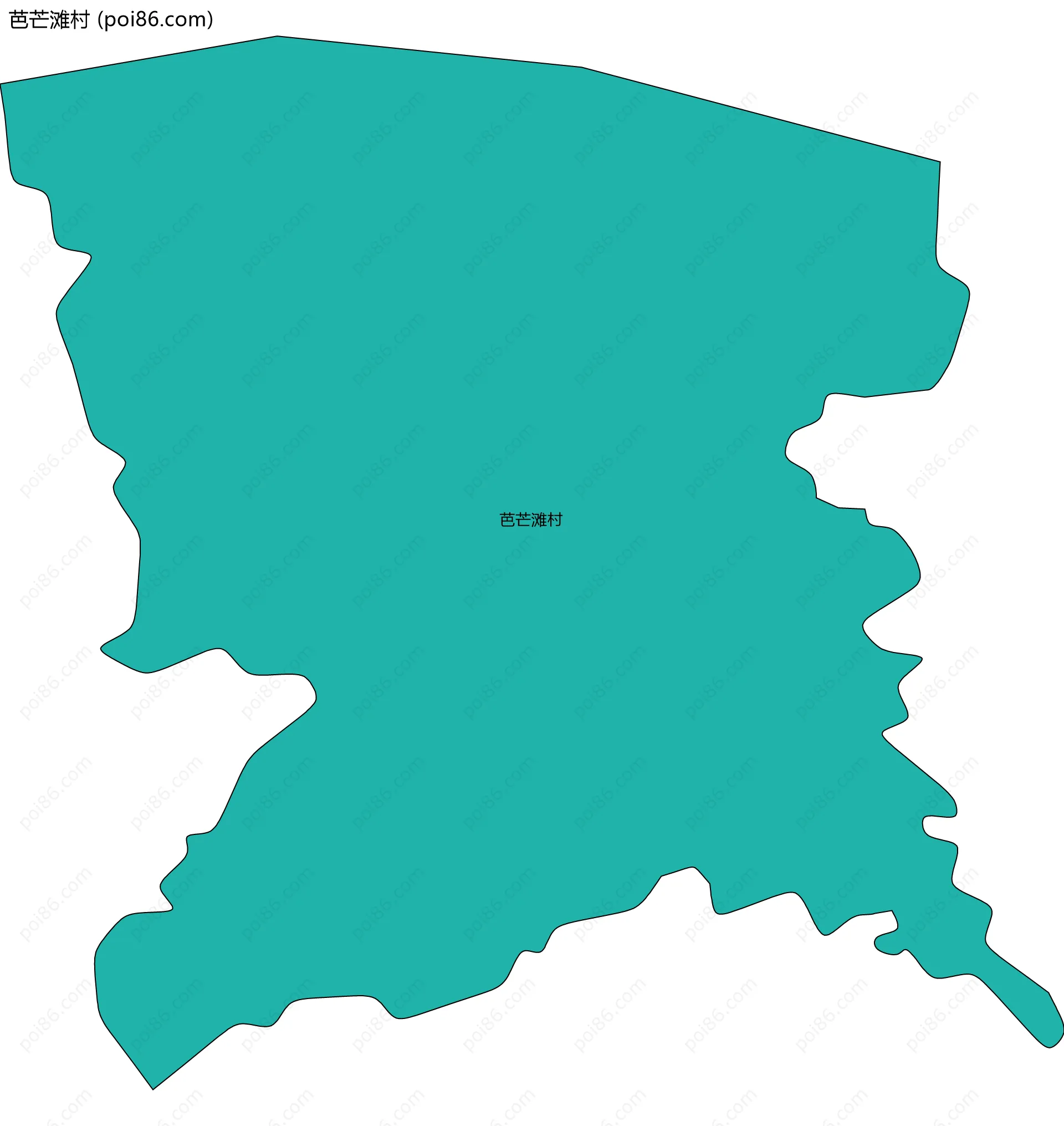 芭芒滩村边界地图