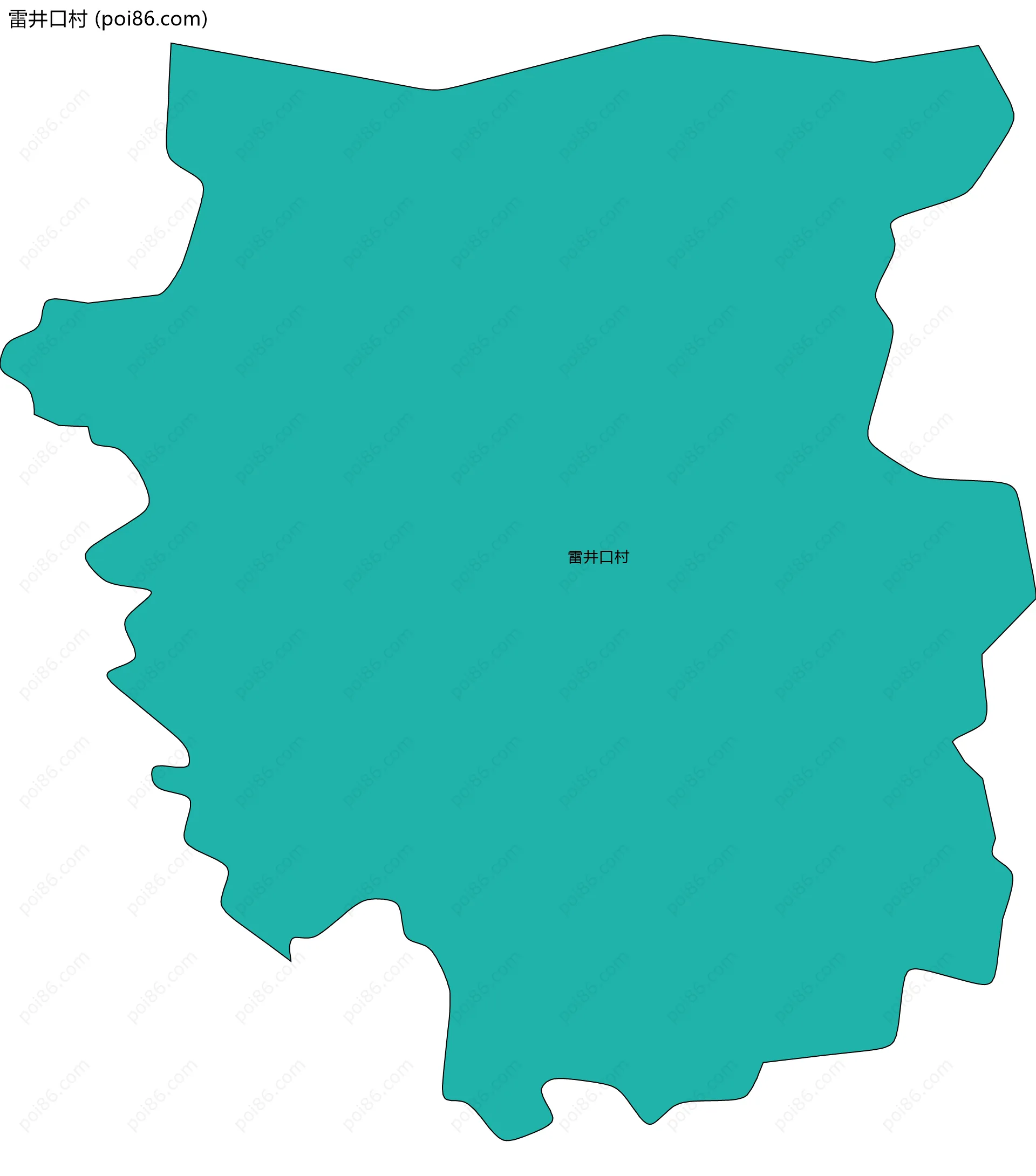 雷井口村边界地图