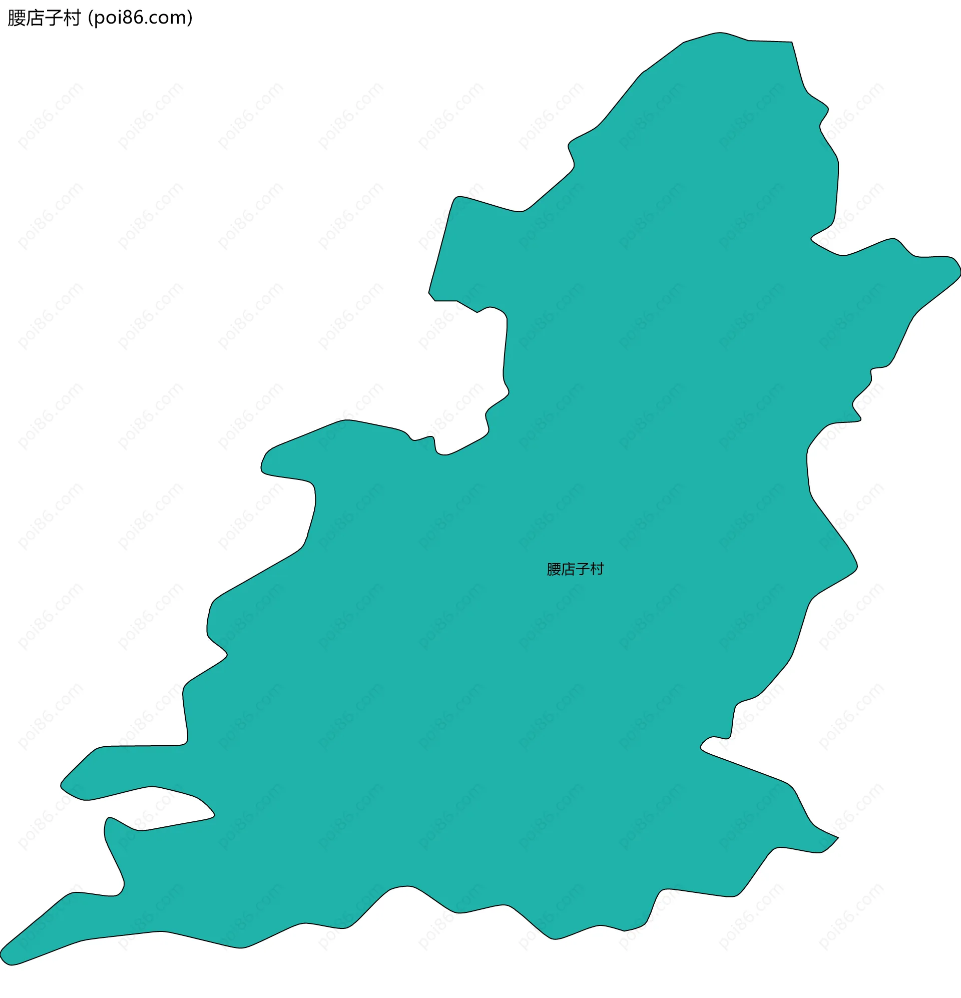 腰店子村边界地图