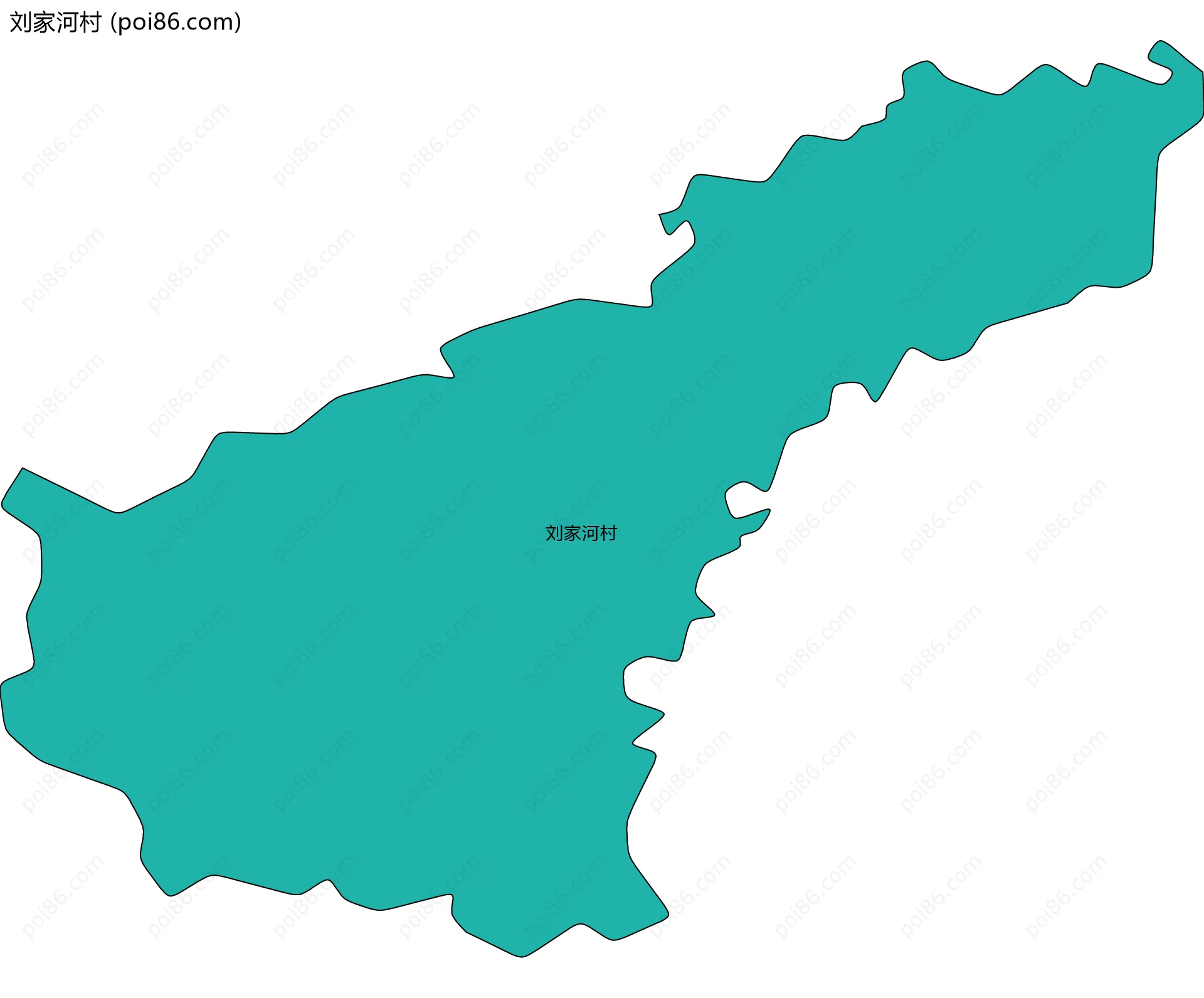 刘家河村边界地图