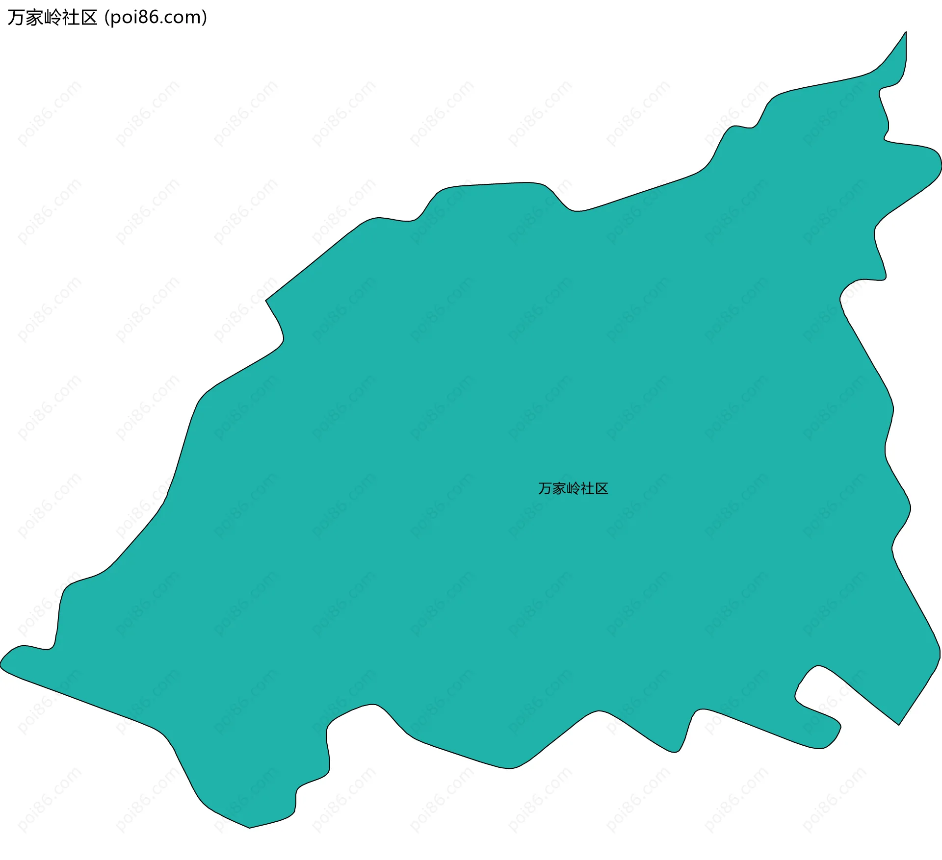万家岭社区边界地图
