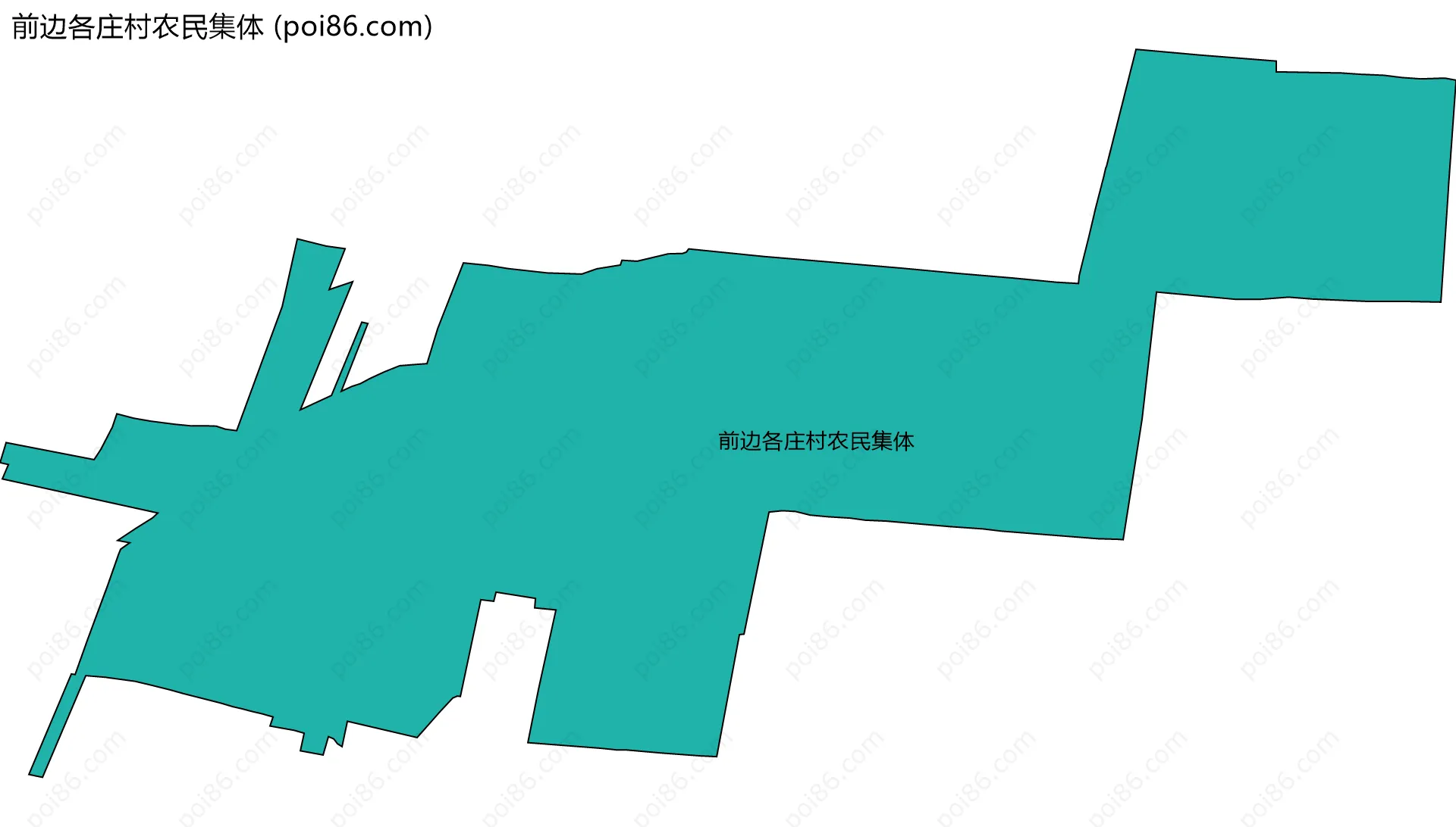 前边各庄村农民集体边界地图