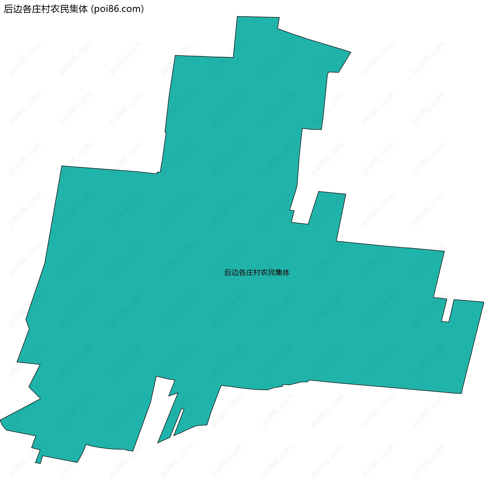 后边各庄村农民集体边界地图