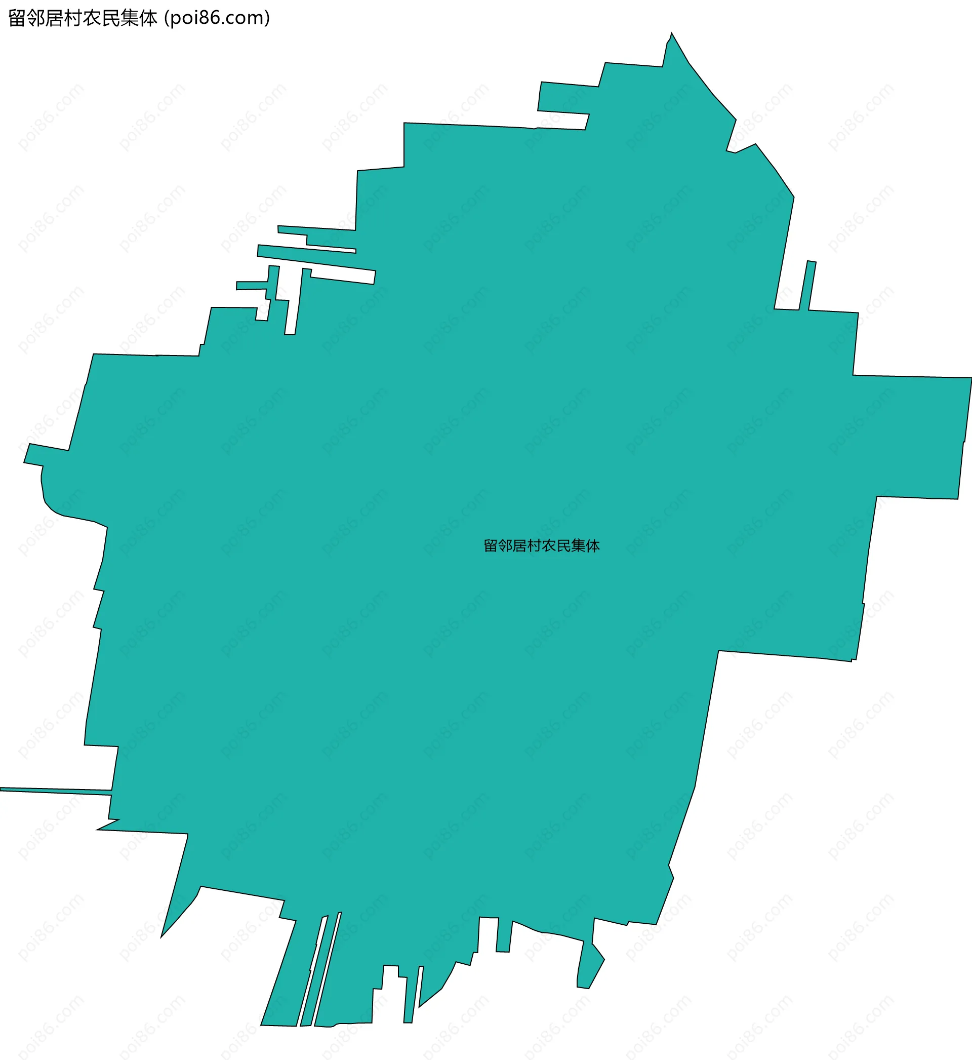 留邻居村农民集体边界地图