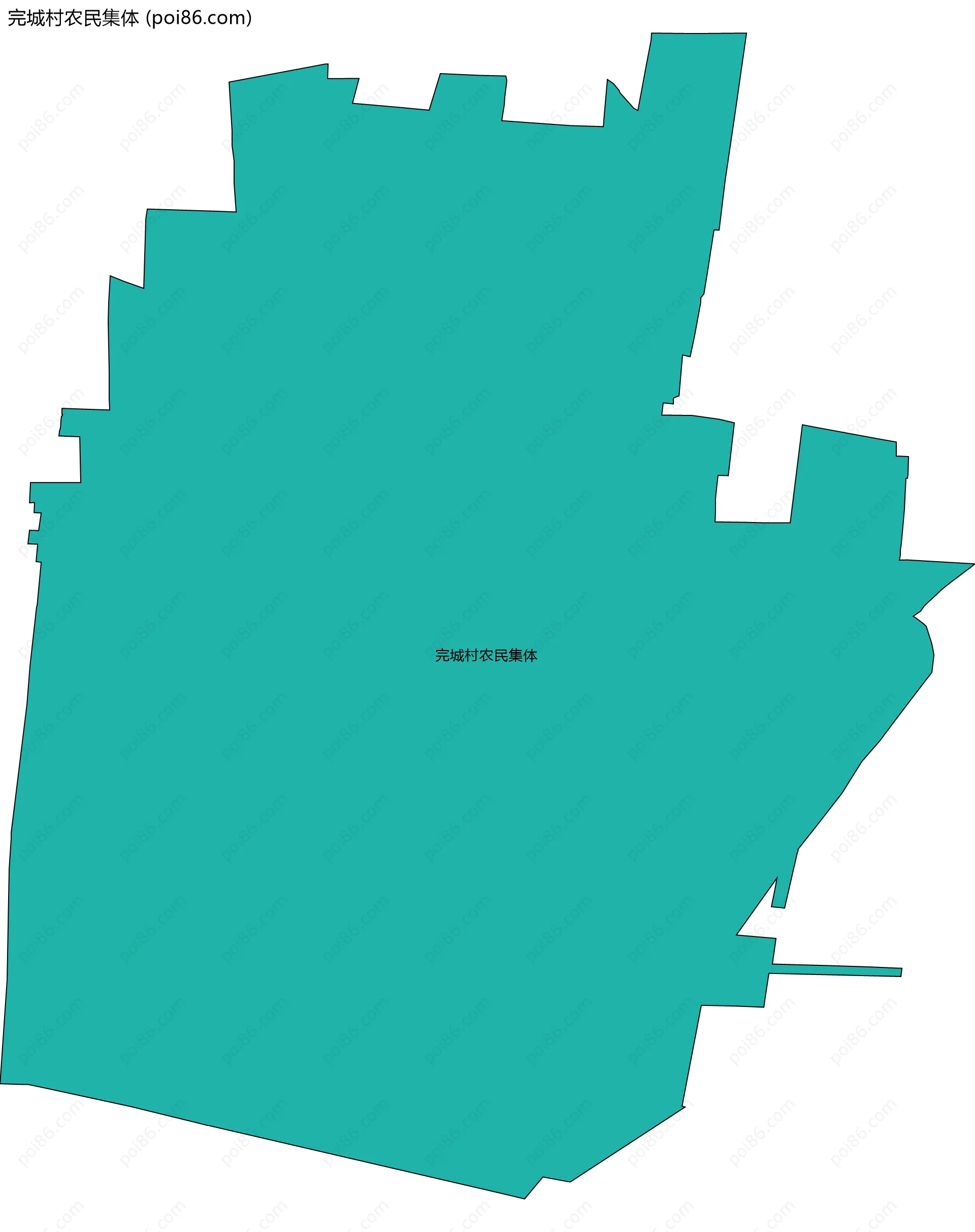 完城村农民集体边界地图