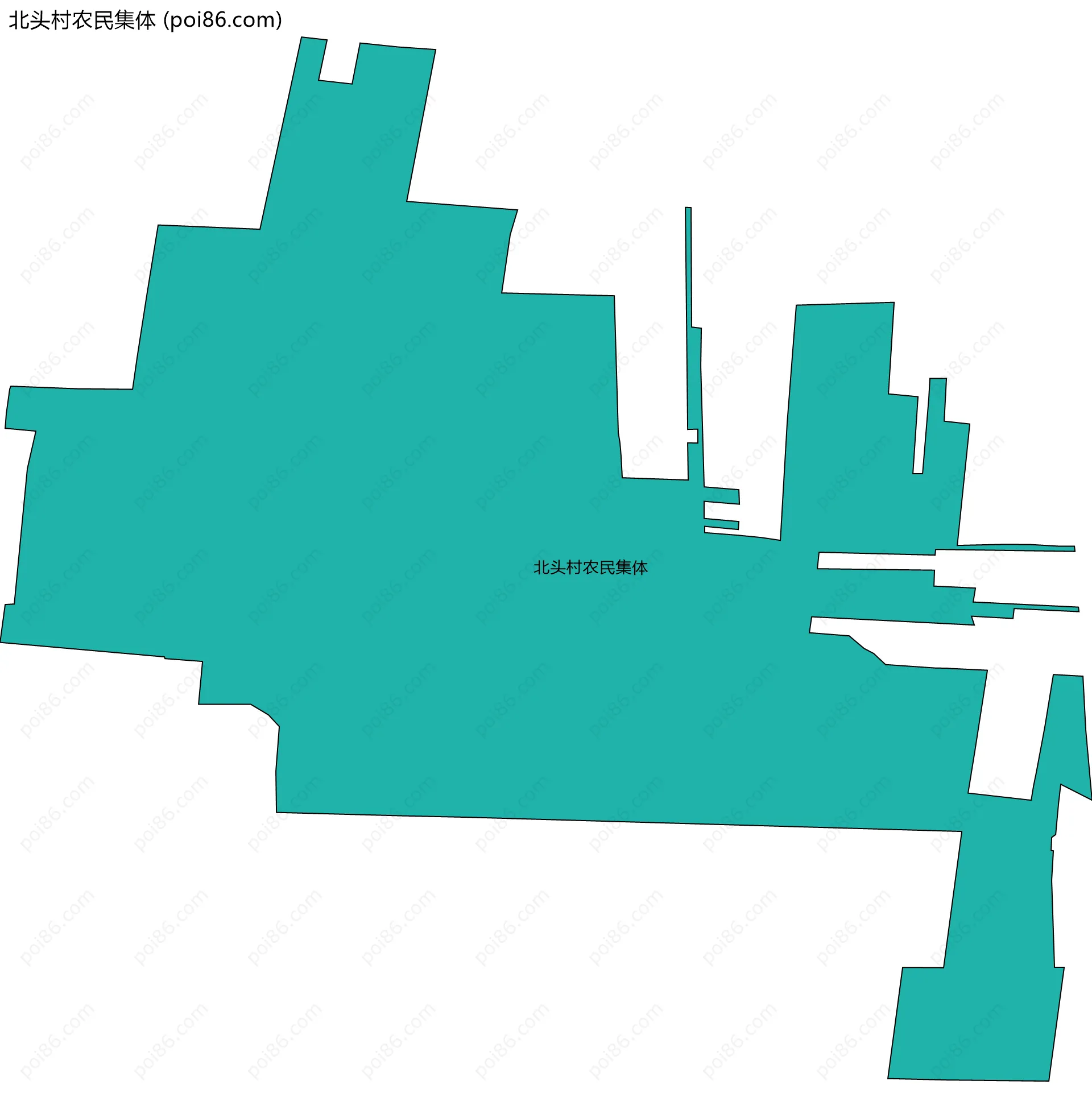 北头村农民集体边界地图