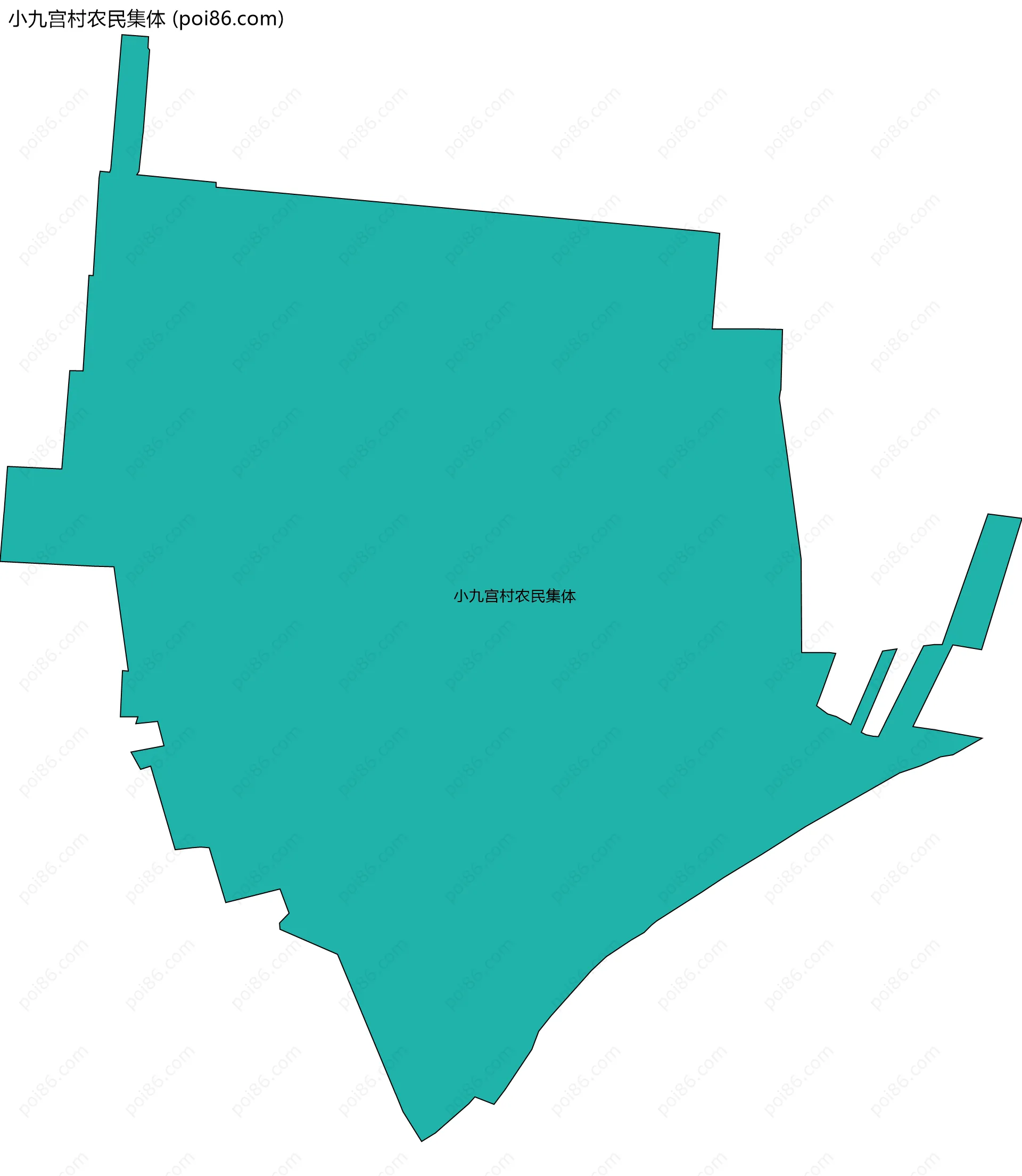 小九宫村农民集体边界地图