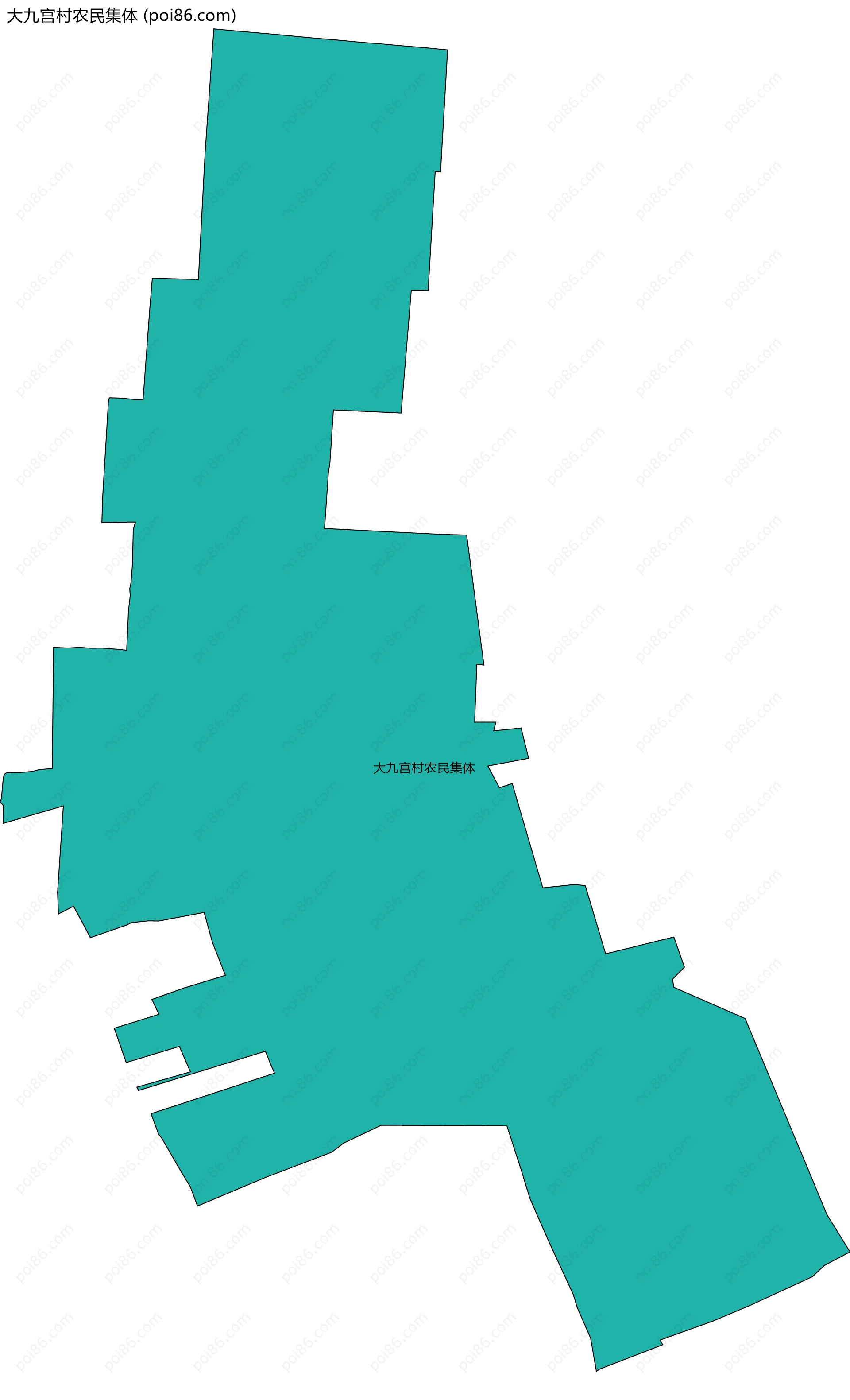 大九宫村农民集体边界地图