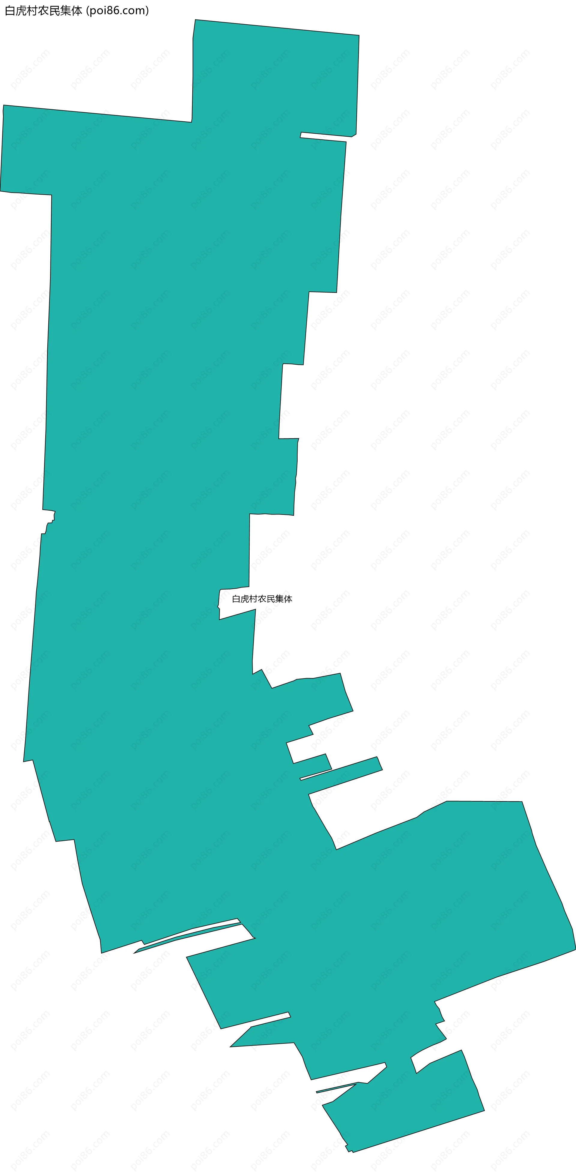 白虎村农民集体边界地图