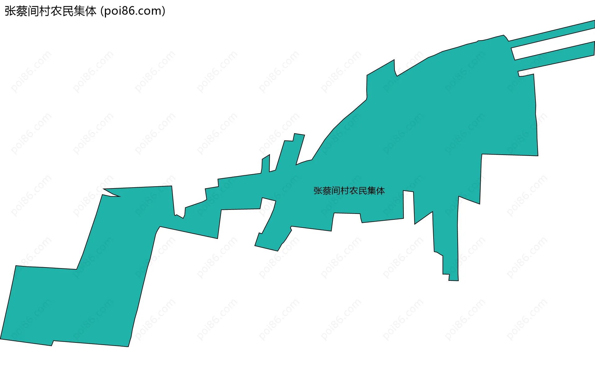 张蔡间村农民集体边界地图