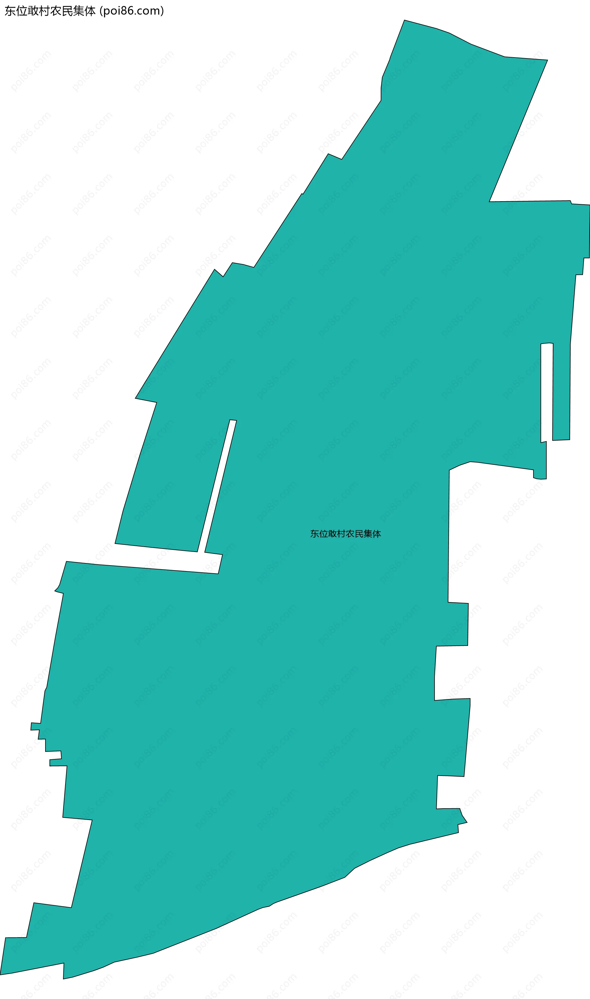 东位敢村农民集体边界地图