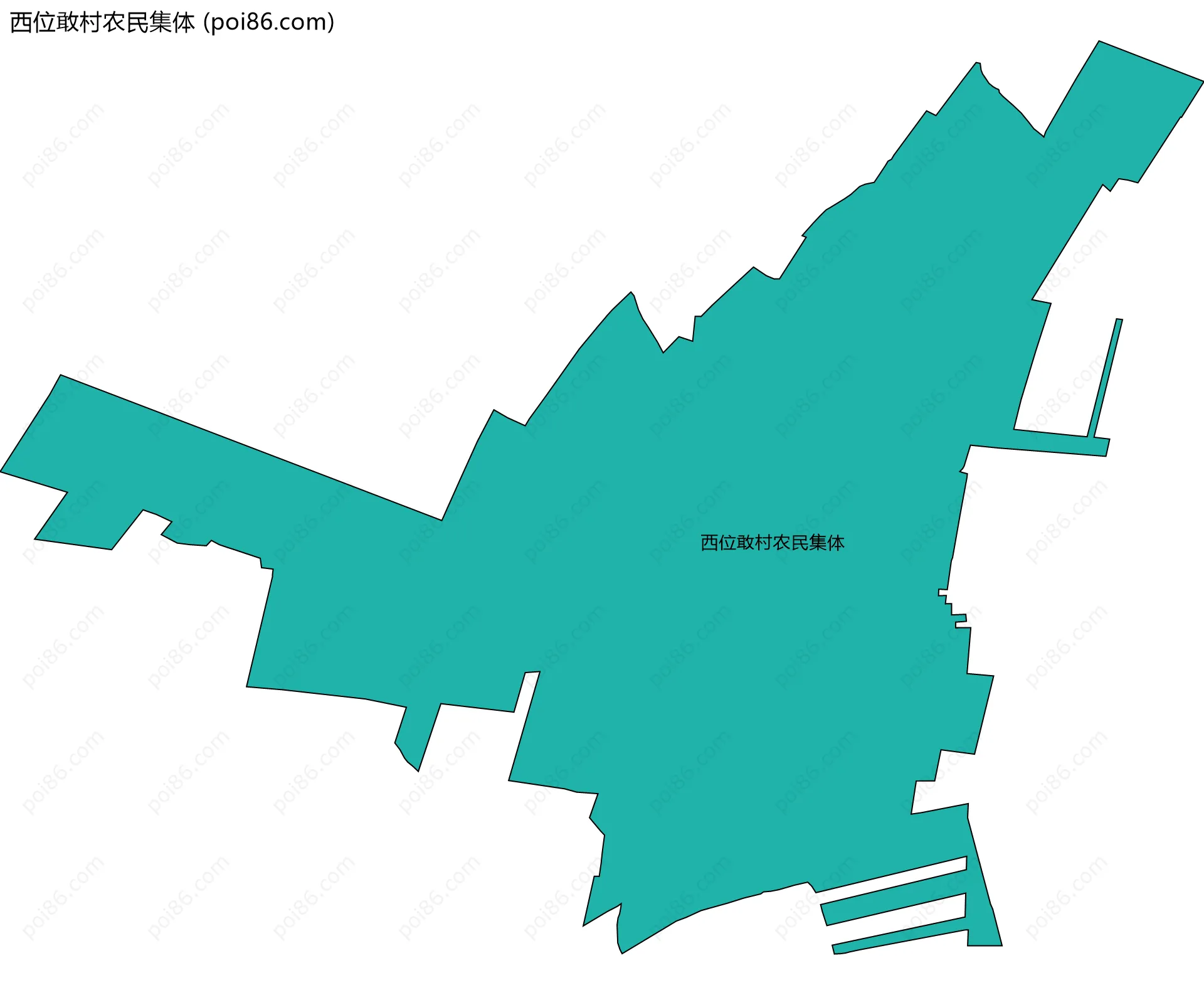 西位敢村农民集体边界地图