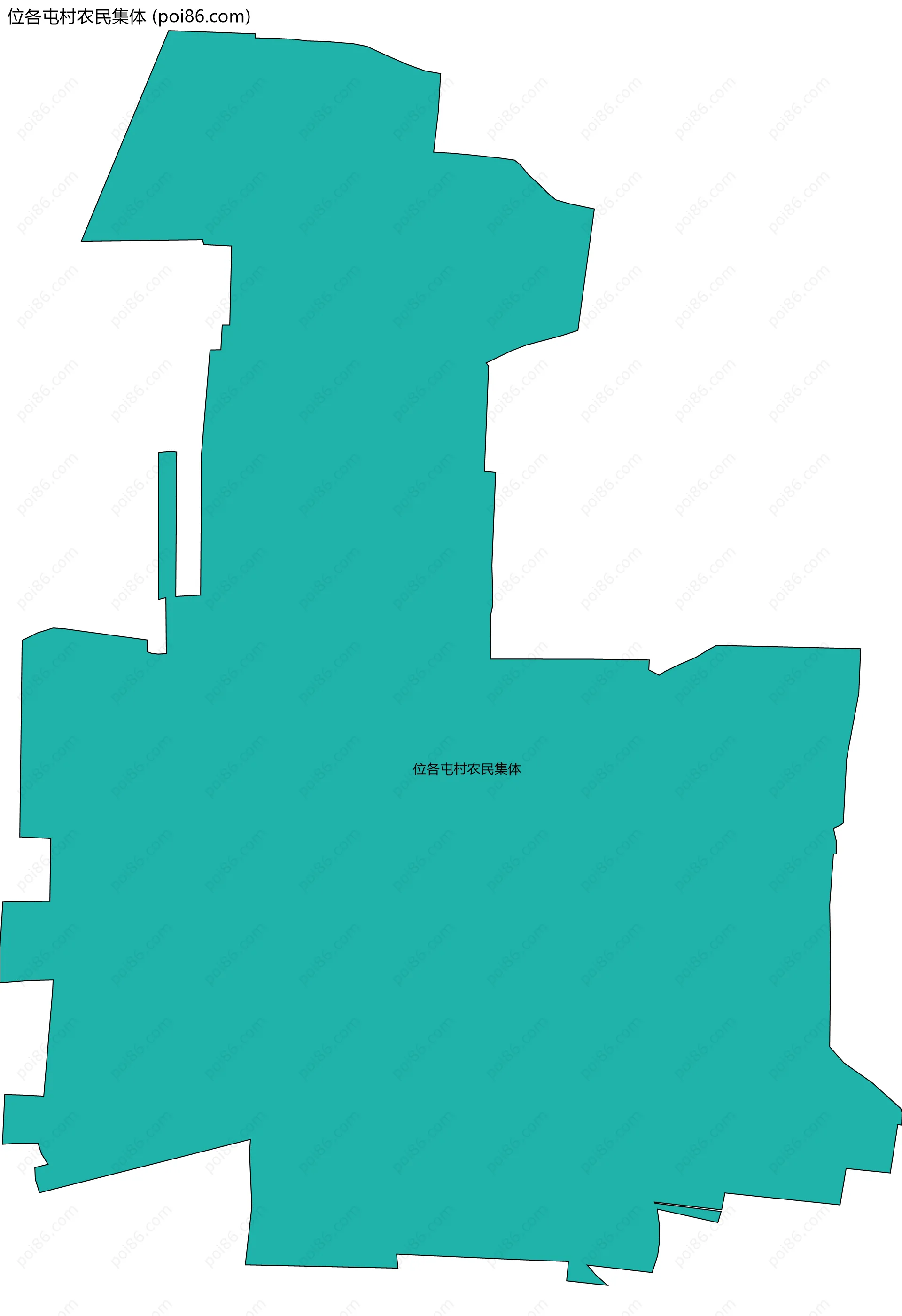 位各屯村农民集体边界地图