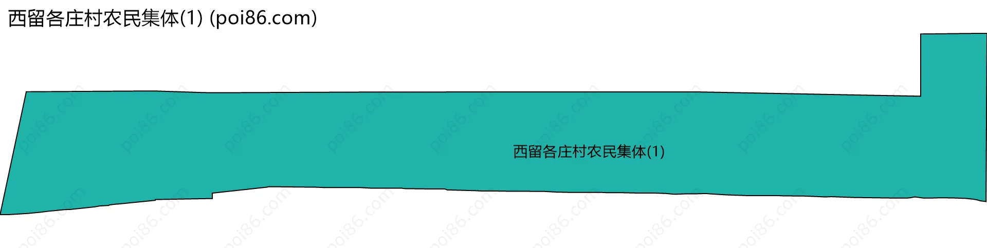 西留各庄村农民集体(1)边界地图