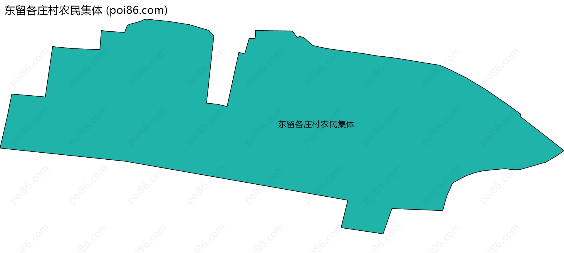 东留各庄村农民集体边界地图