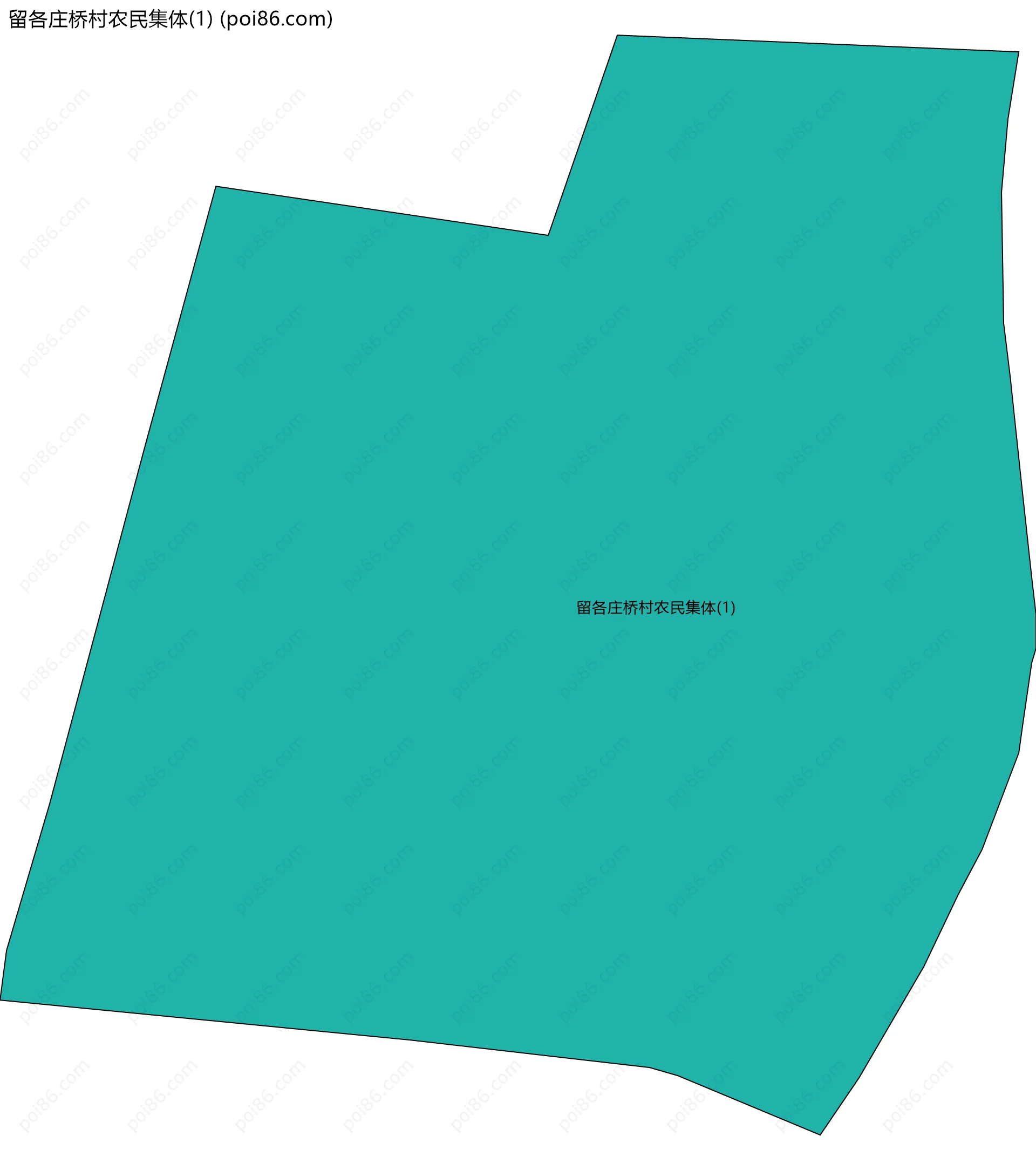 留各庄桥村农民集体(1)边界地图