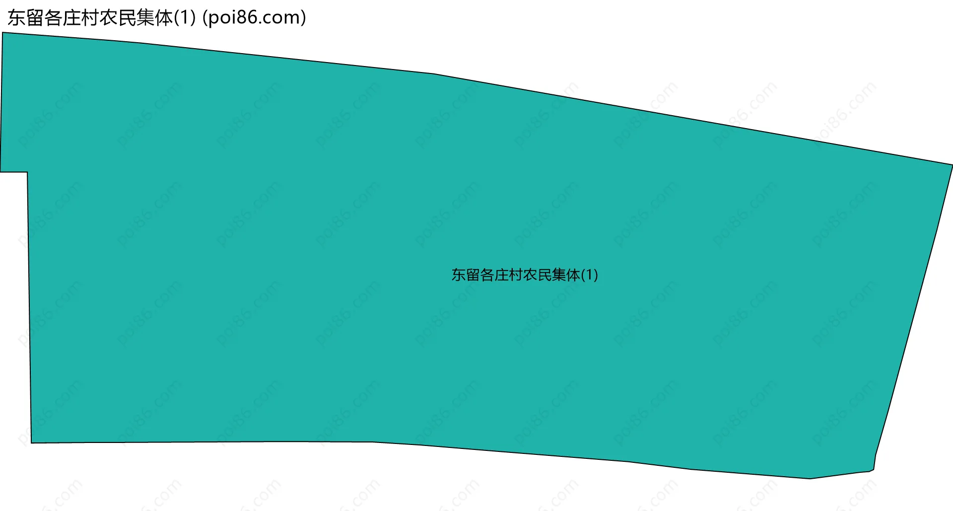 东留各庄村农民集体(1)边界地图