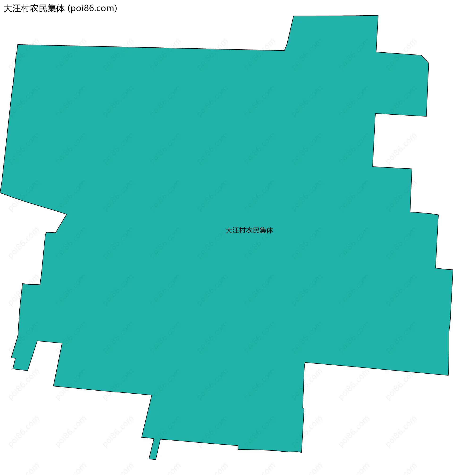 大汪村农民集体边界地图