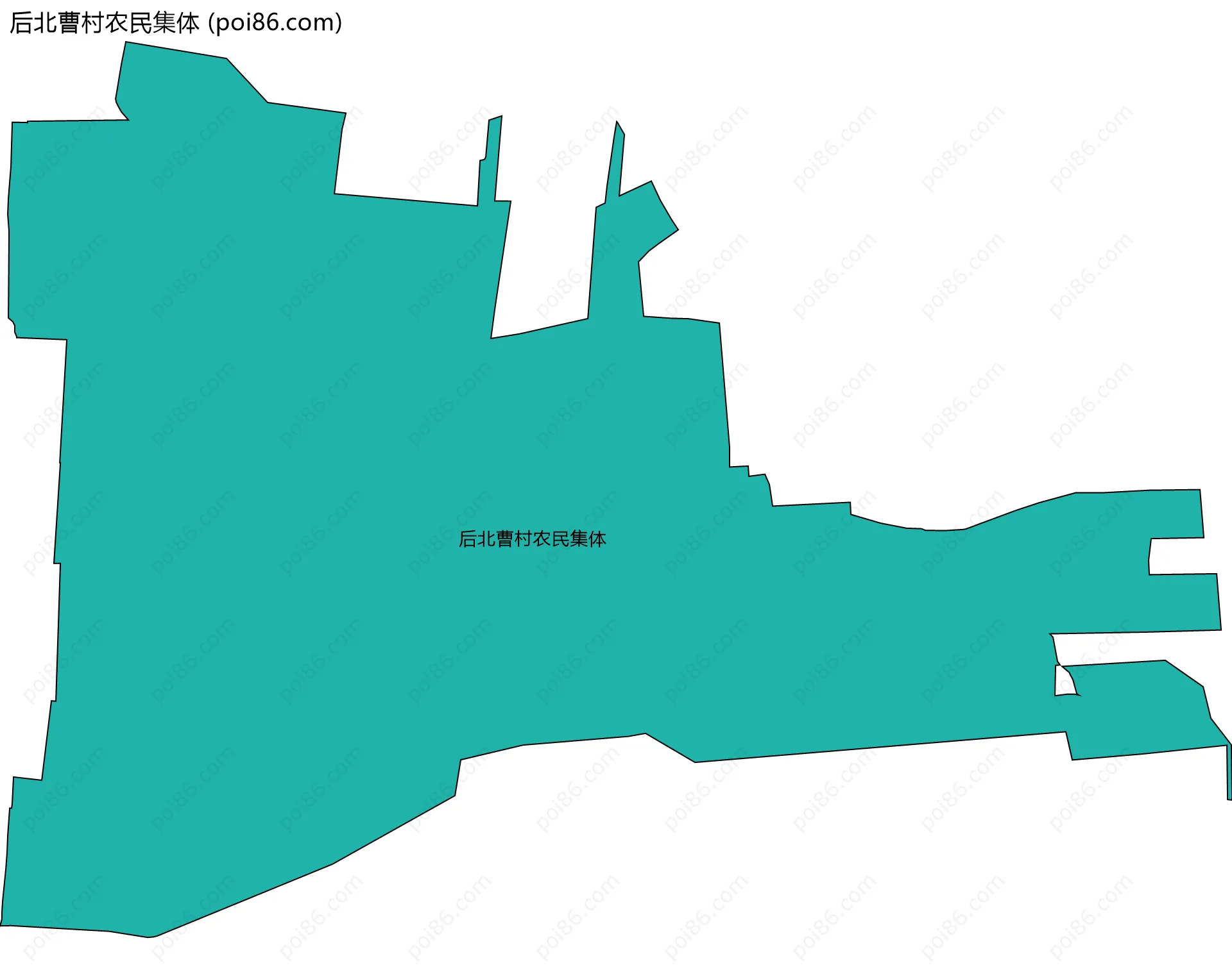 后北曹村农民集体边界地图