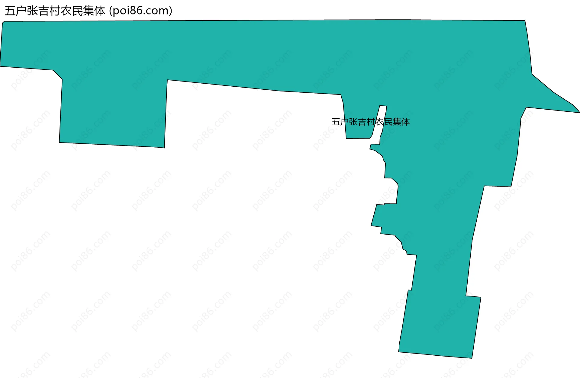 五户张吉村农民集体边界地图