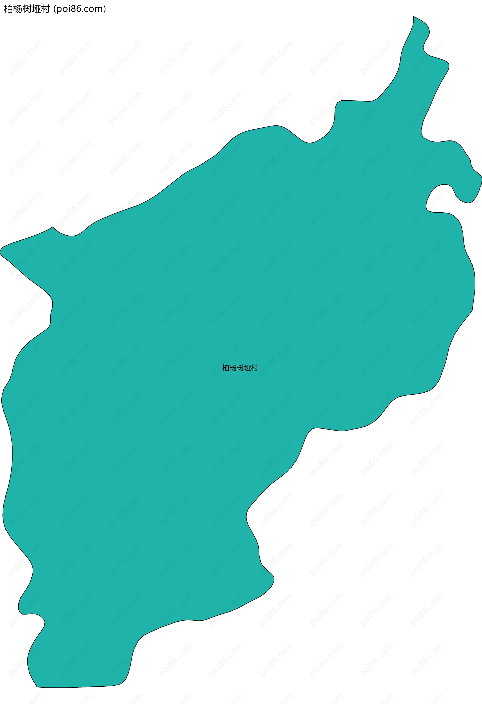 柏杨树垭村边界地图