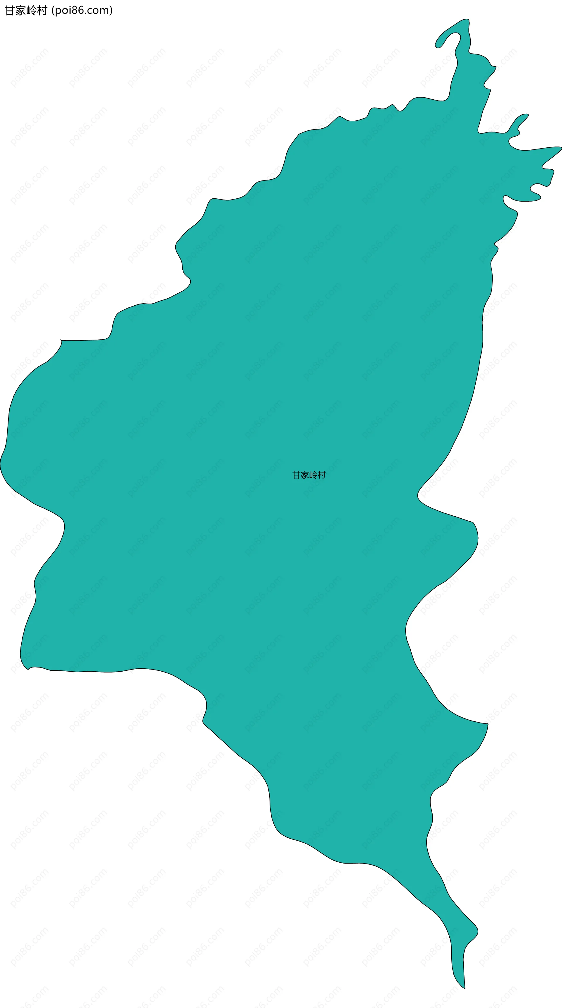 甘家岭村边界地图