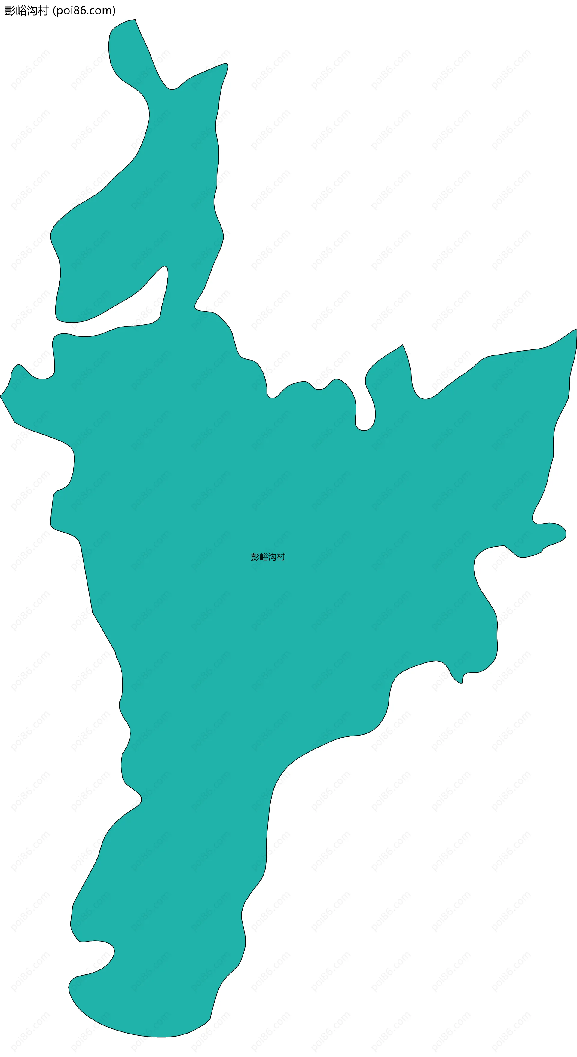 彭峪沟村边界地图