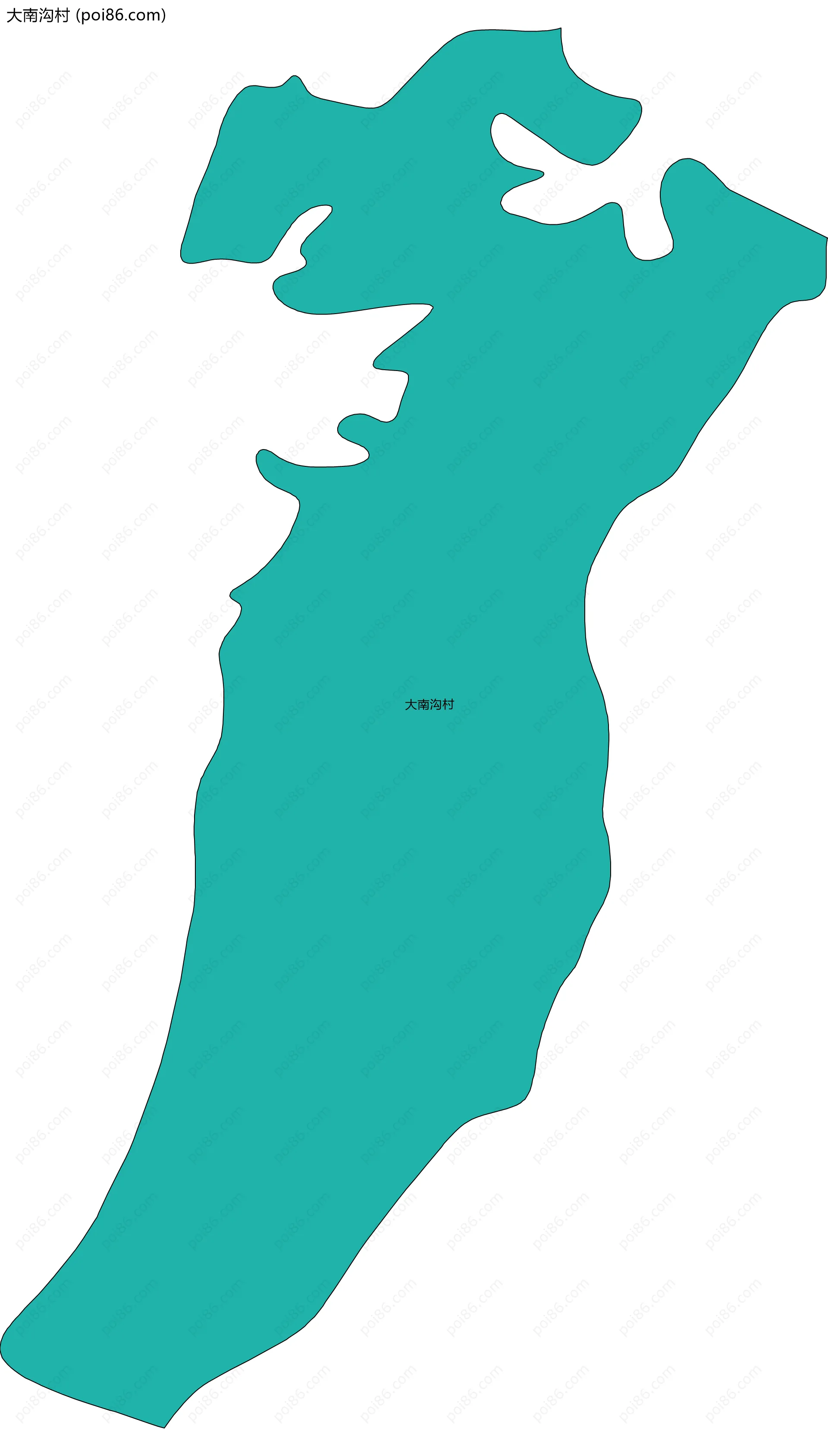 大南沟村边界地图