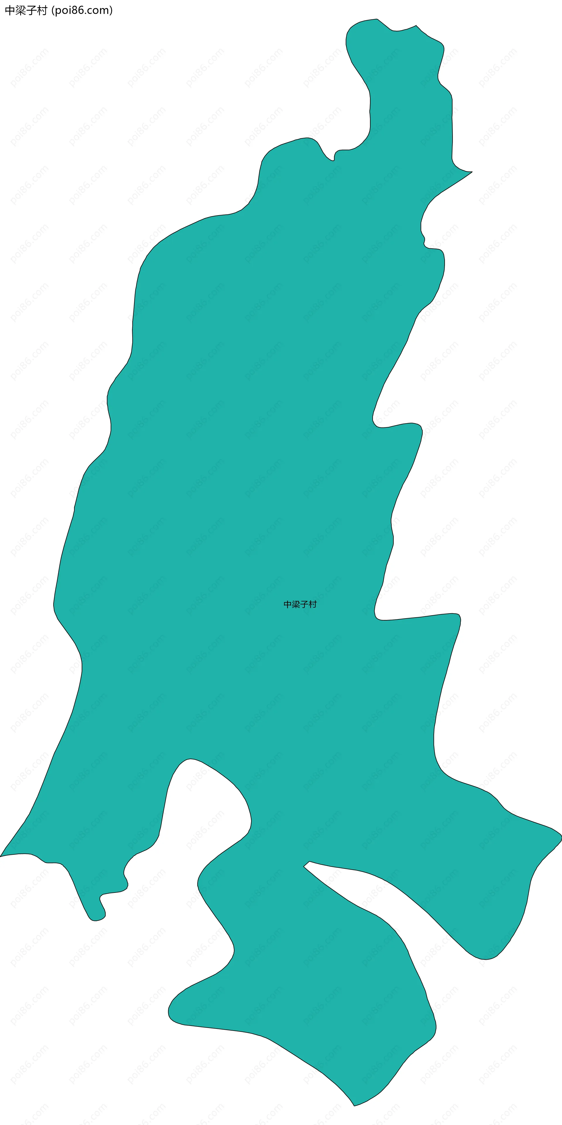 中梁子村边界地图