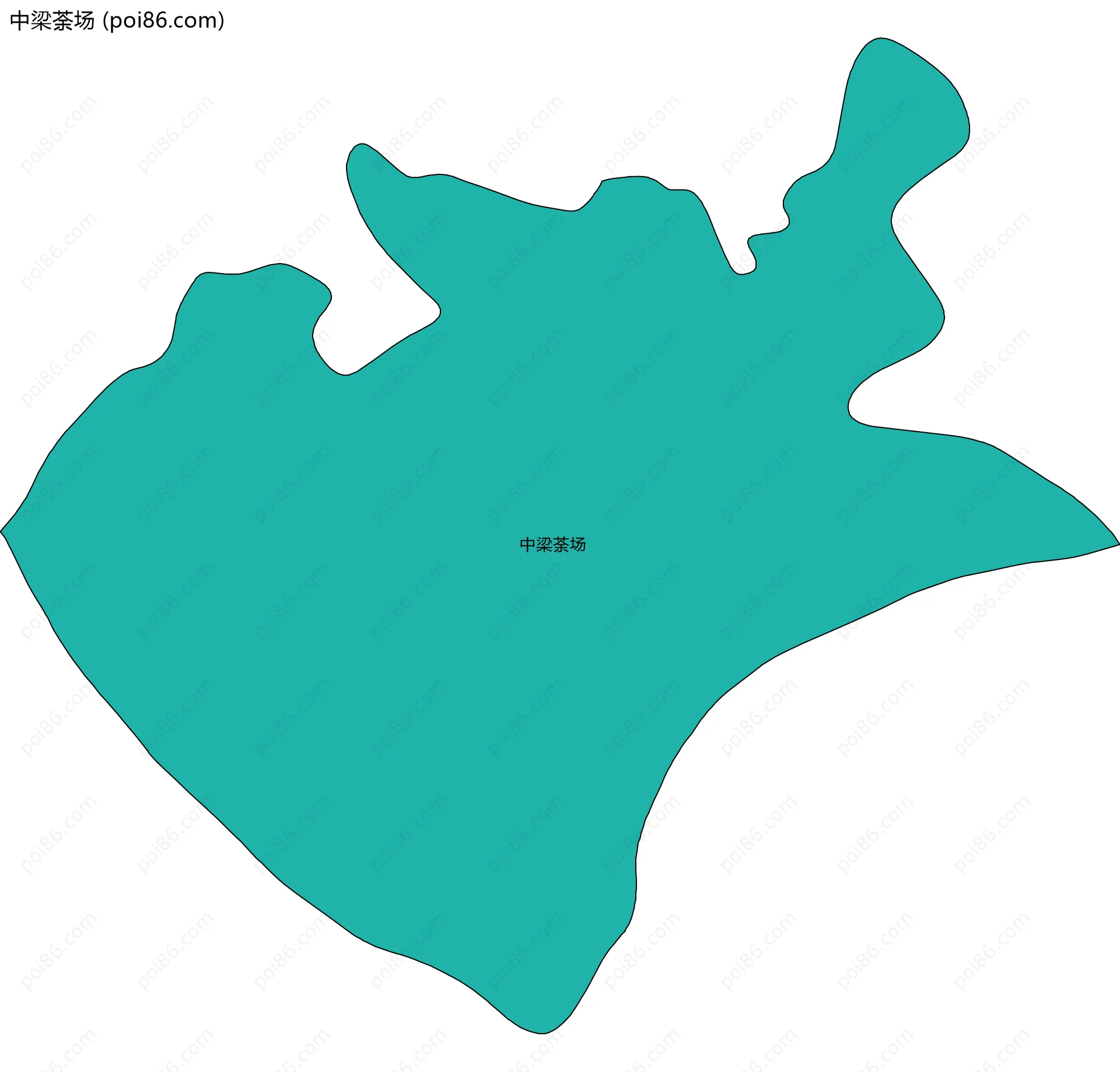 中梁荼场边界地图