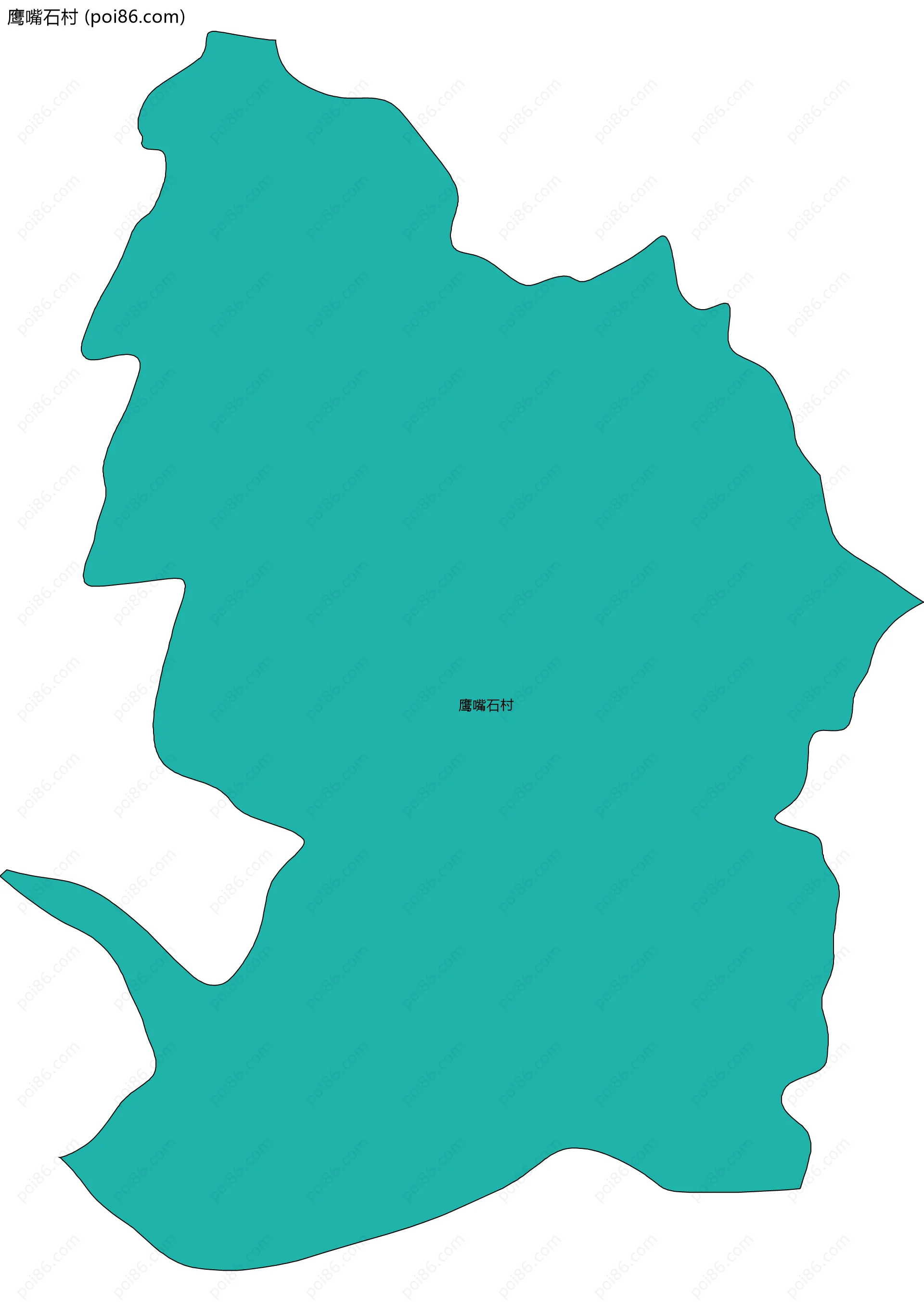 鹰嘴石村边界地图