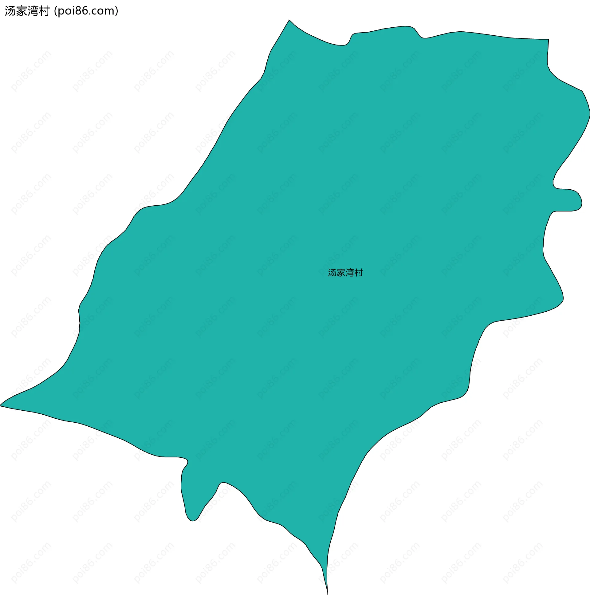 汤家湾村边界地图
