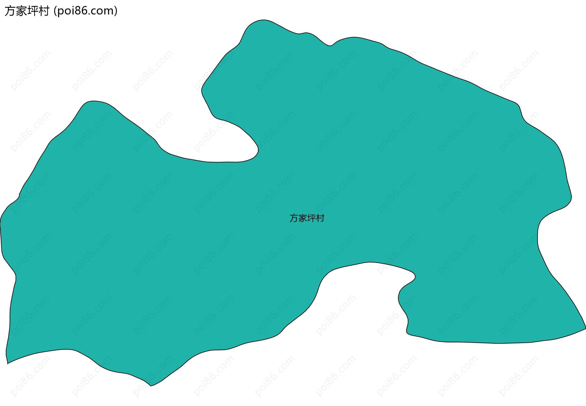 方家坪村边界地图